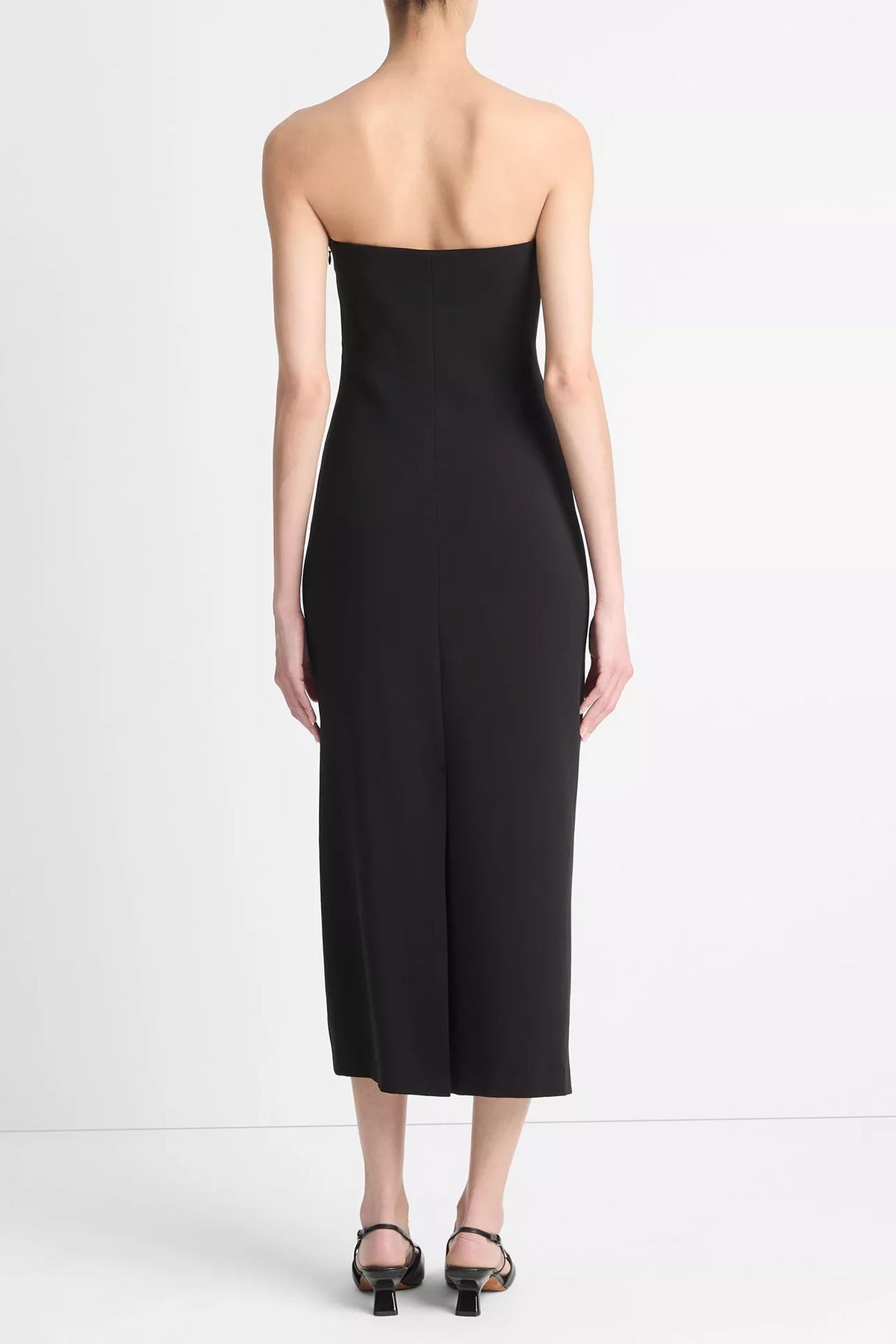 Strapless Draped Dress in Black - shop - olivia.com