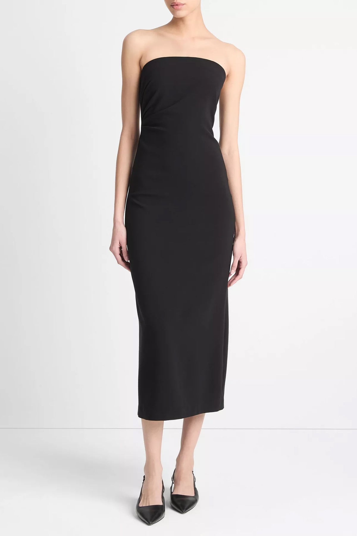 Strapless Draped Dress in Black - shop - olivia.com