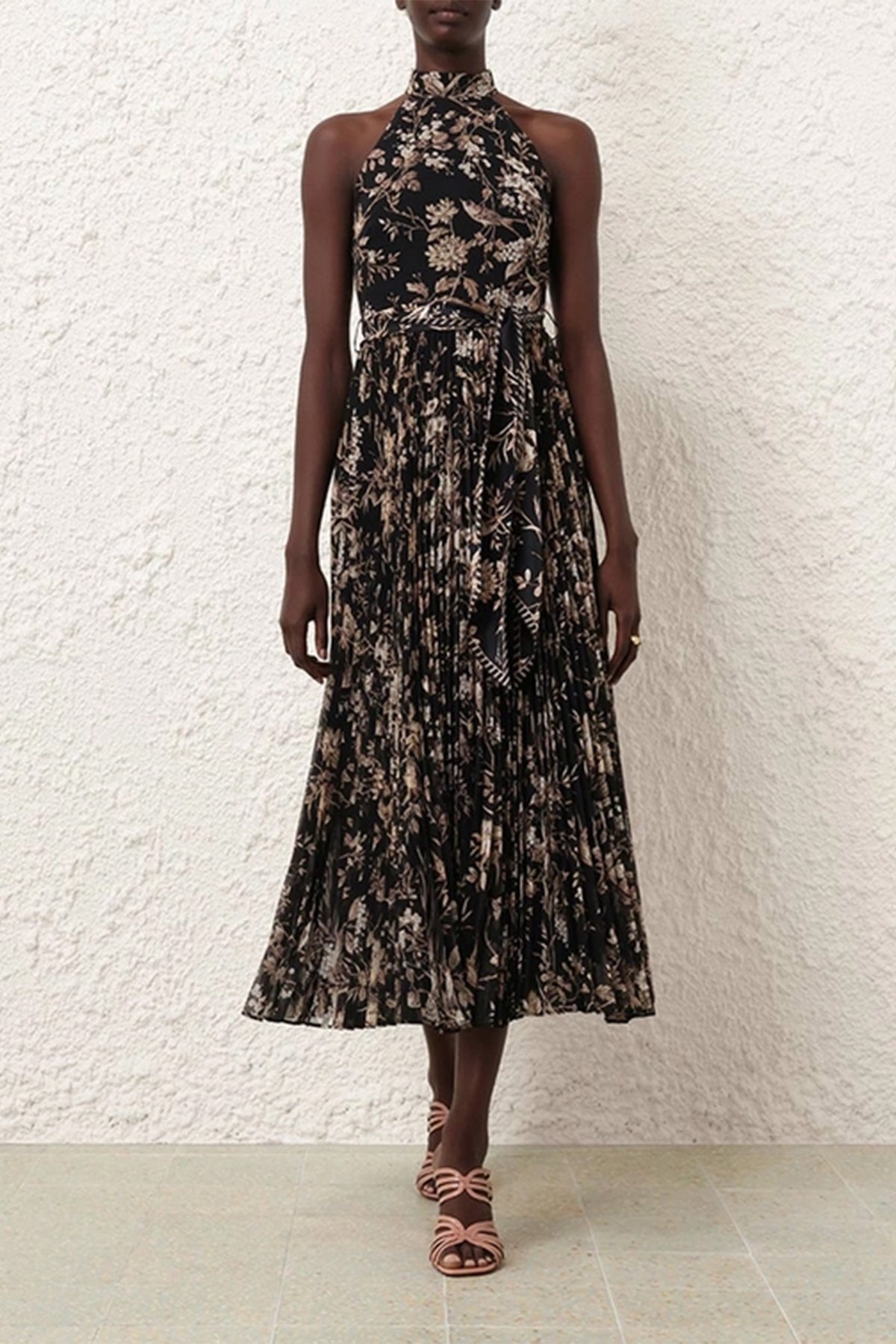 Sunray Picnic Dress in Black Mockingbird - shop-olivia.com