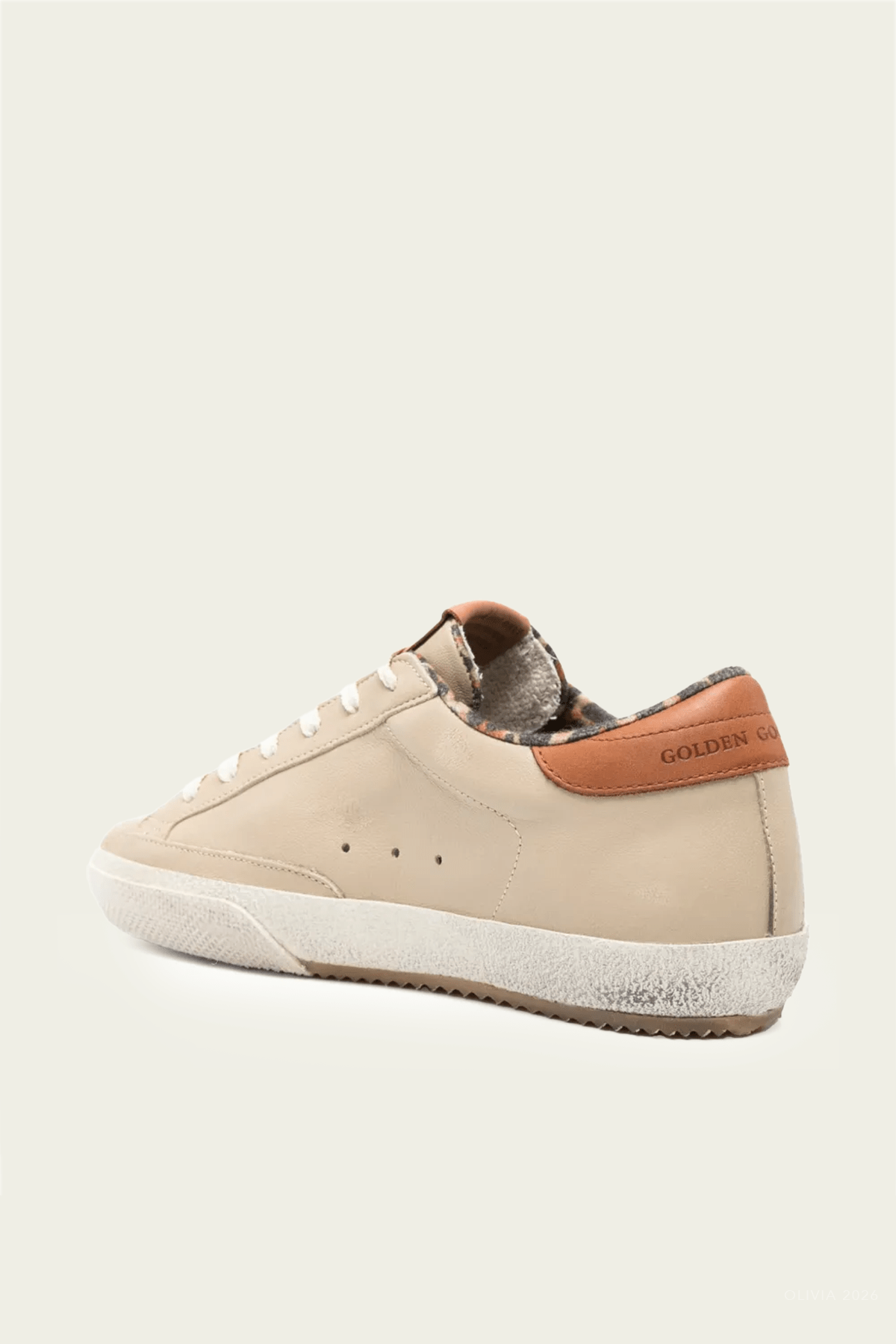 Super - Star Beige Platinum Leather Sneaker - shop - olivia.com