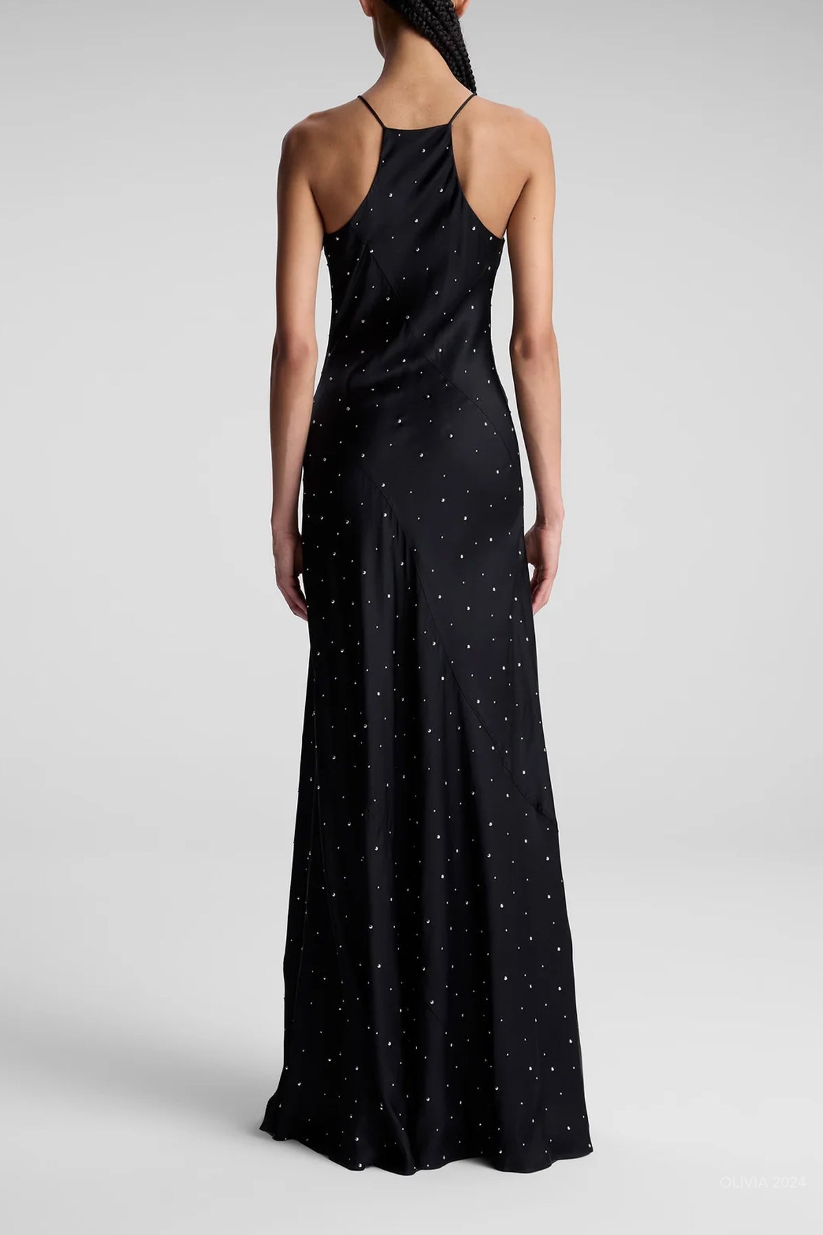 Sybil Embellished Maxi Dress in Black - shop - olivia.com