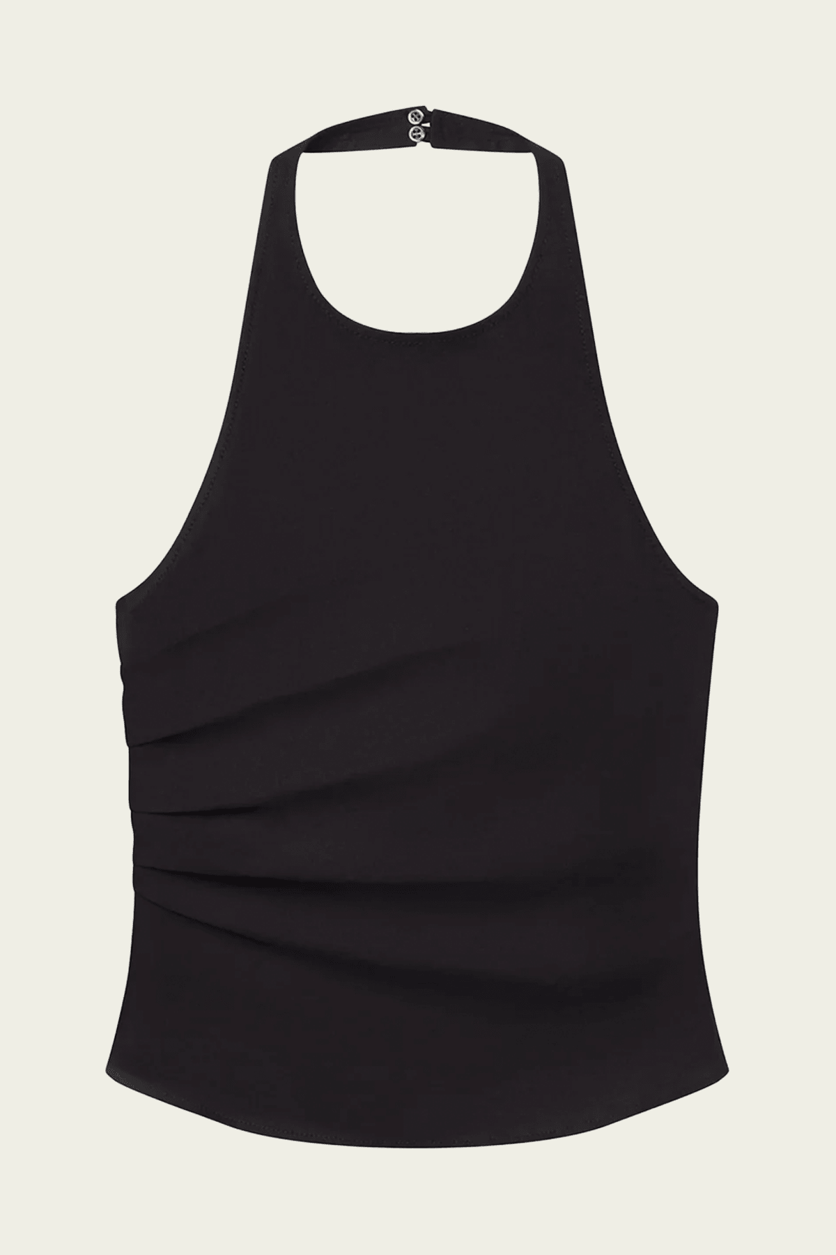 Sylvie Linen Halter Top in Black - shop - olivia.com