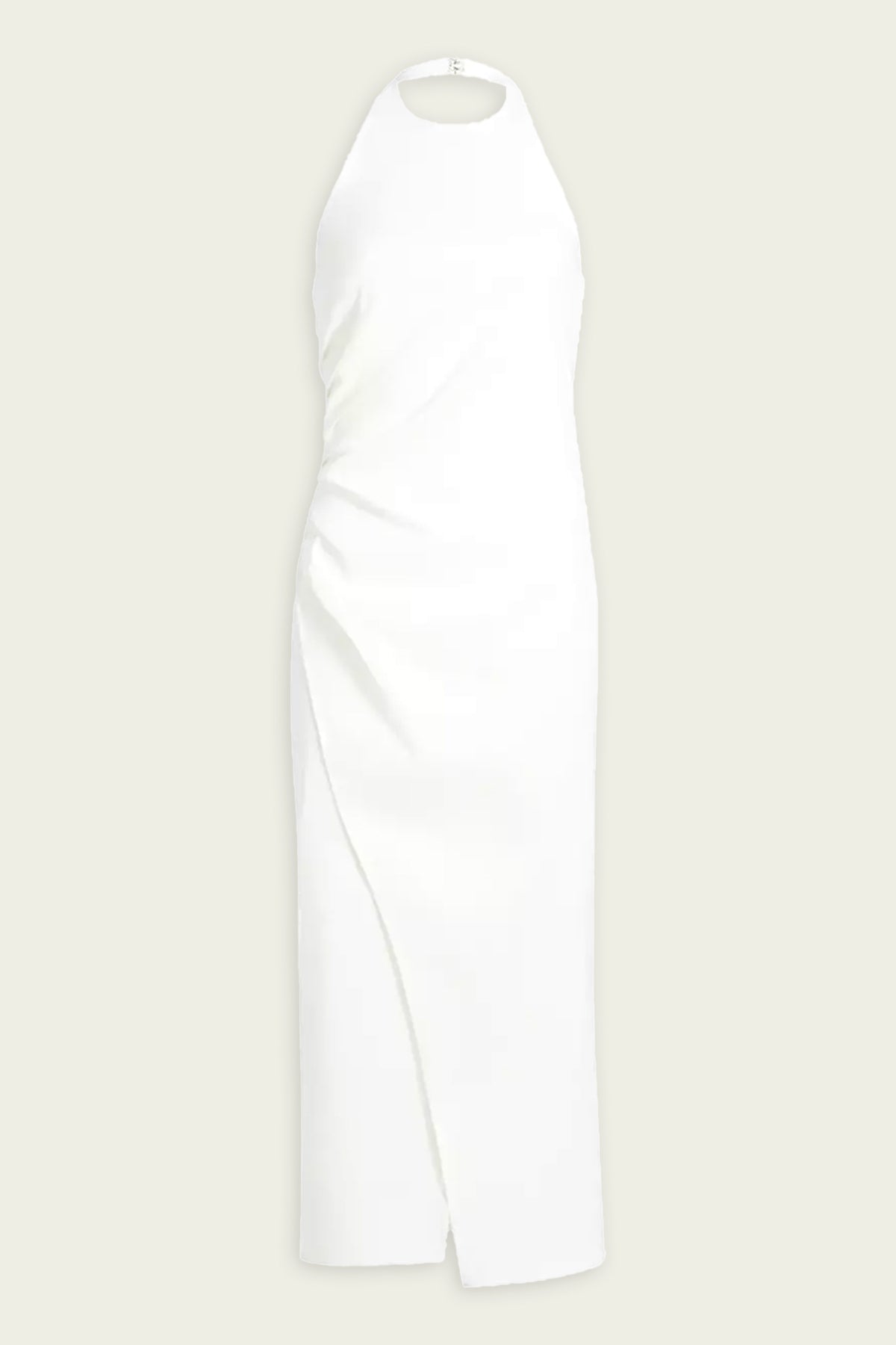 Sylvie Linen Midi Halter Dress in White - shop - olivia.com