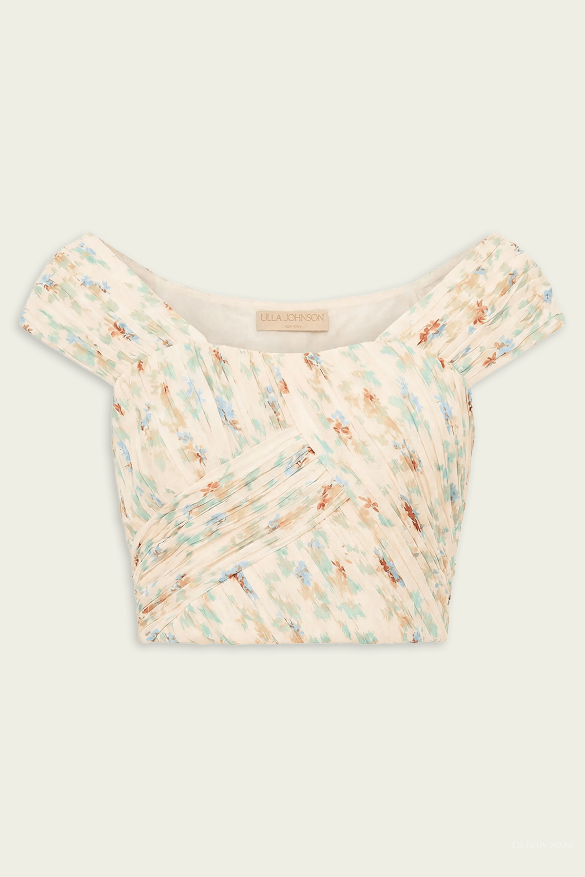 Sylvie Off the Shoulder Crop Top in Moon Petal - shop - olivia.com