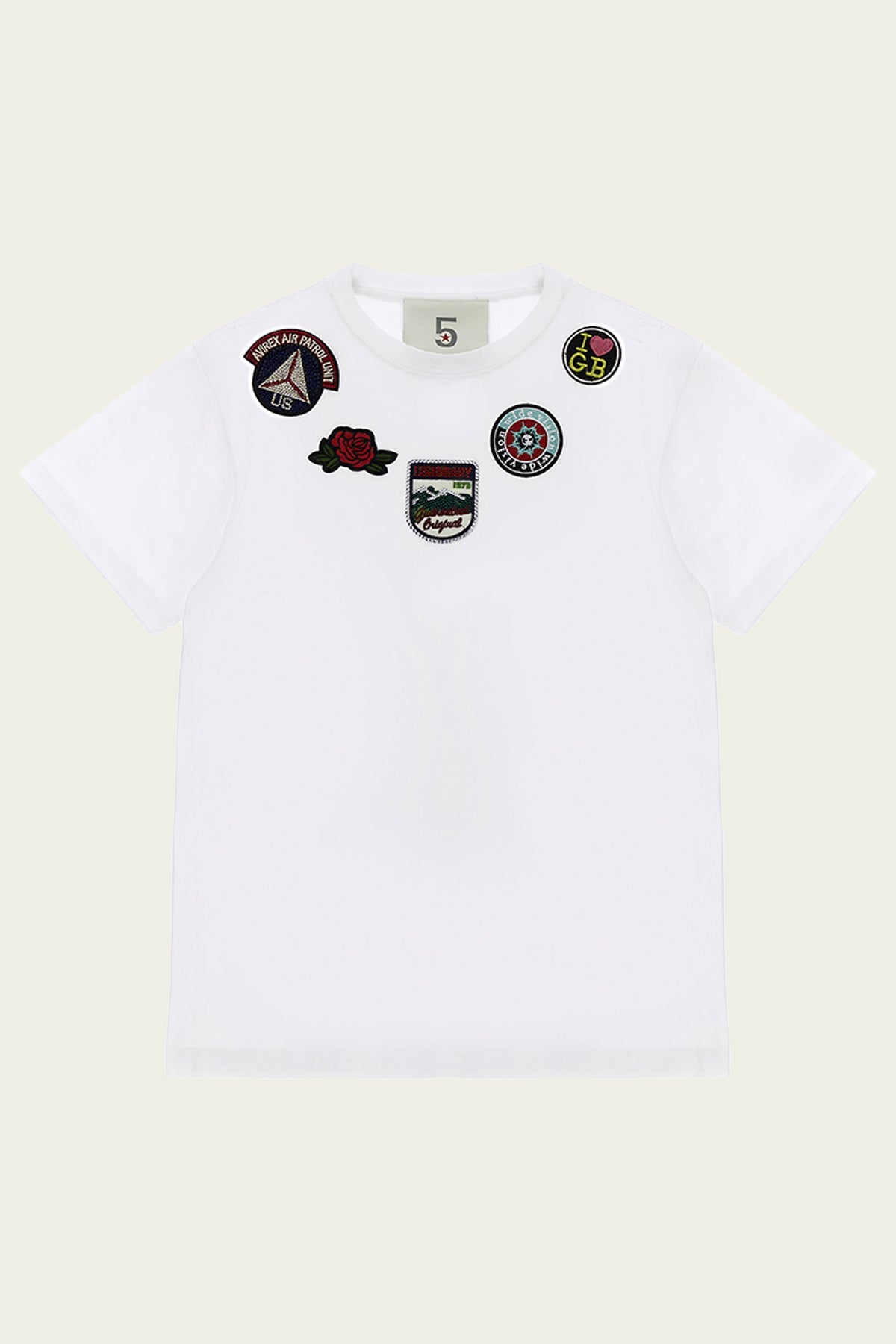 T-Shirt with Patches in White - shop - olivia.com