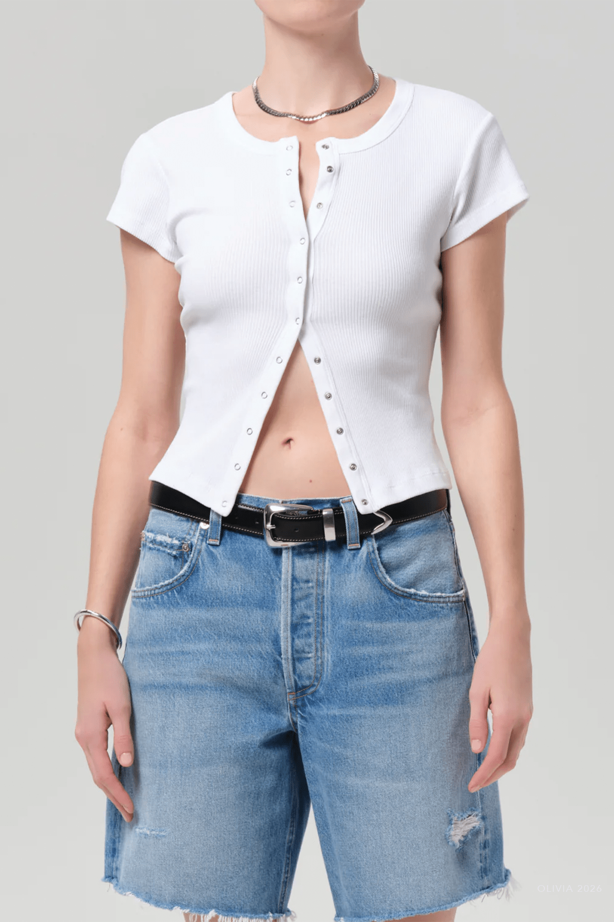 Tabi Short Sleeve Cardigan in White - shop - olivia.com