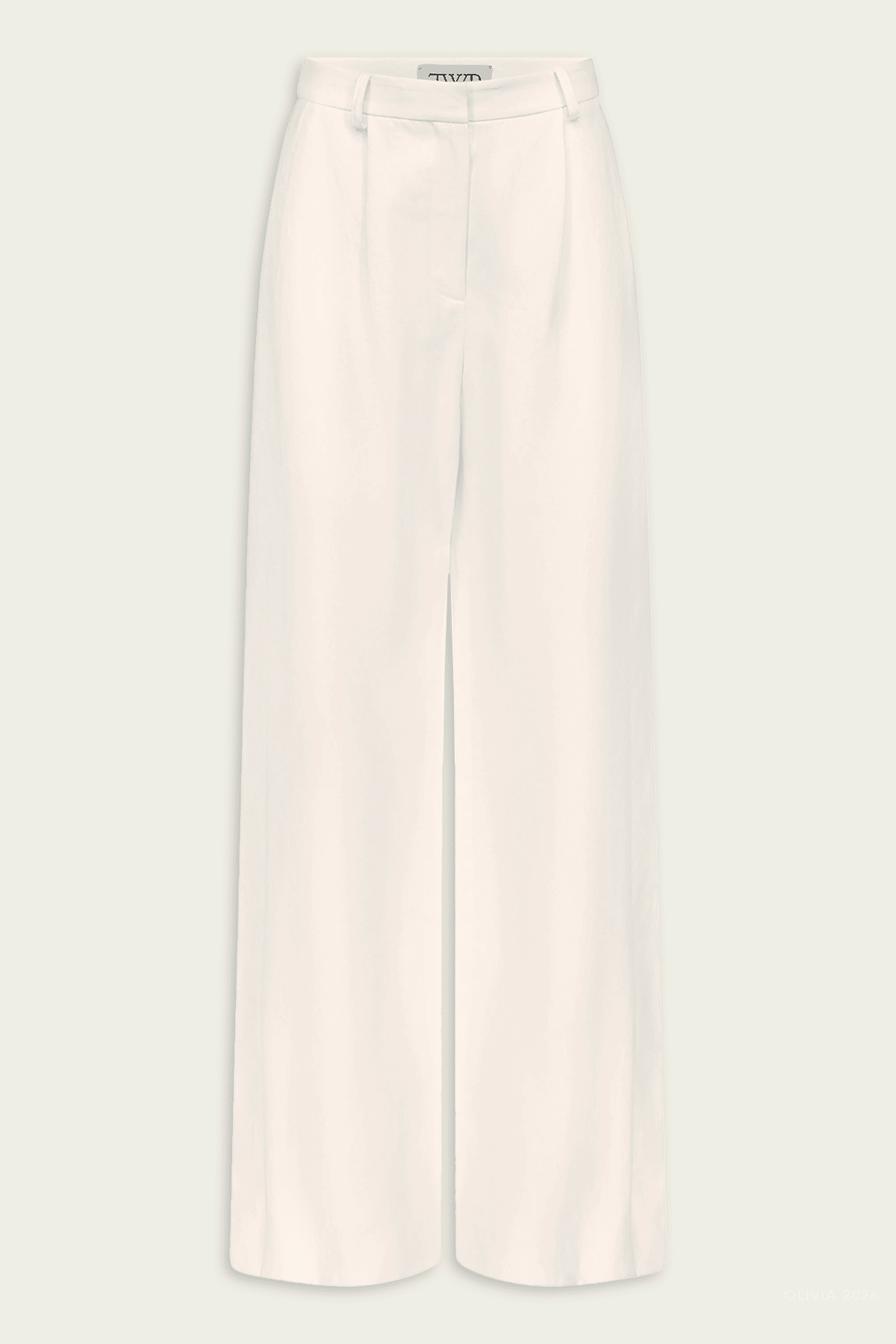 Taite Pant in Ivory - shop-olivia.com