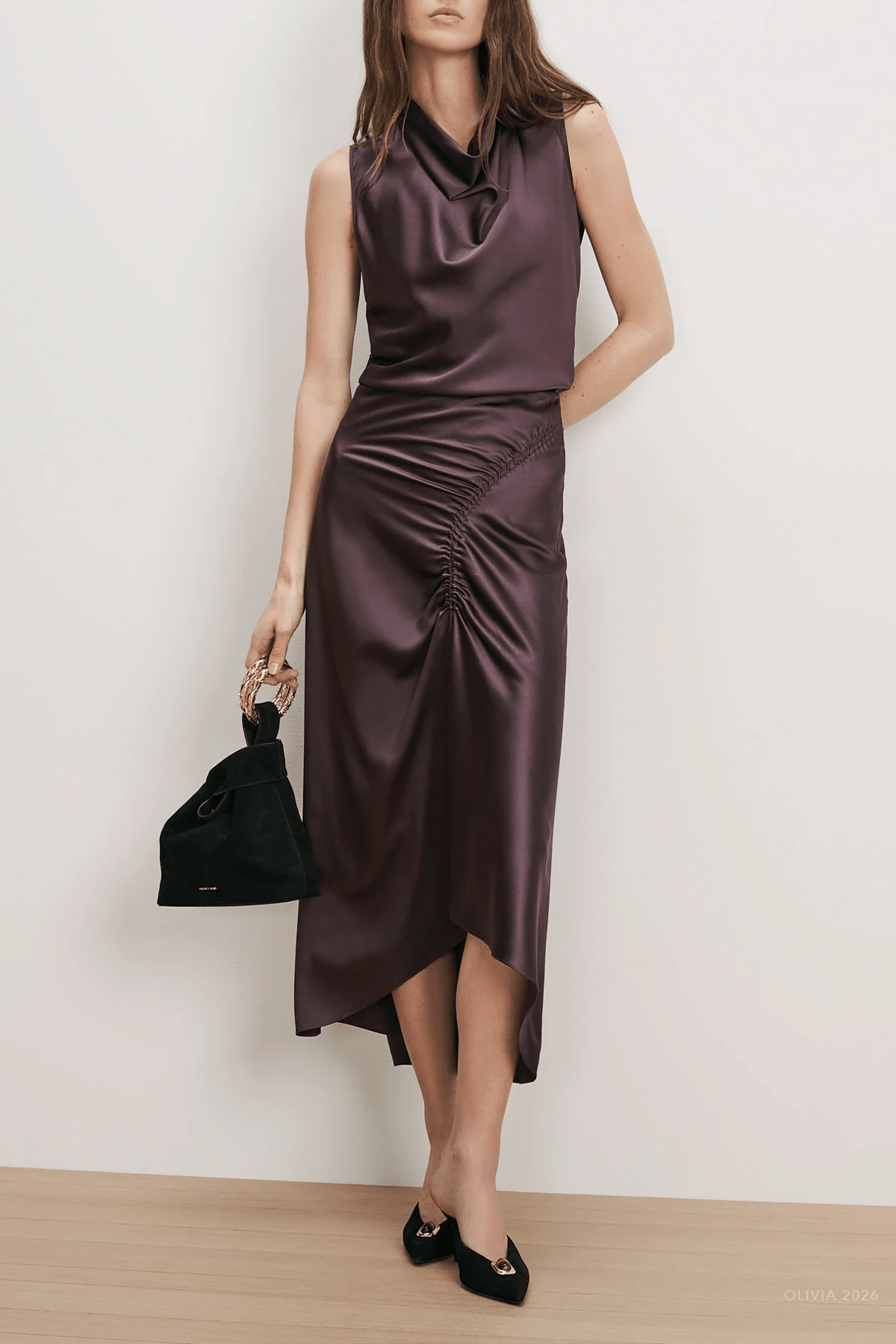 Tam Sleeveless Blouse in Dark Eggplant - shop-olivia.com
