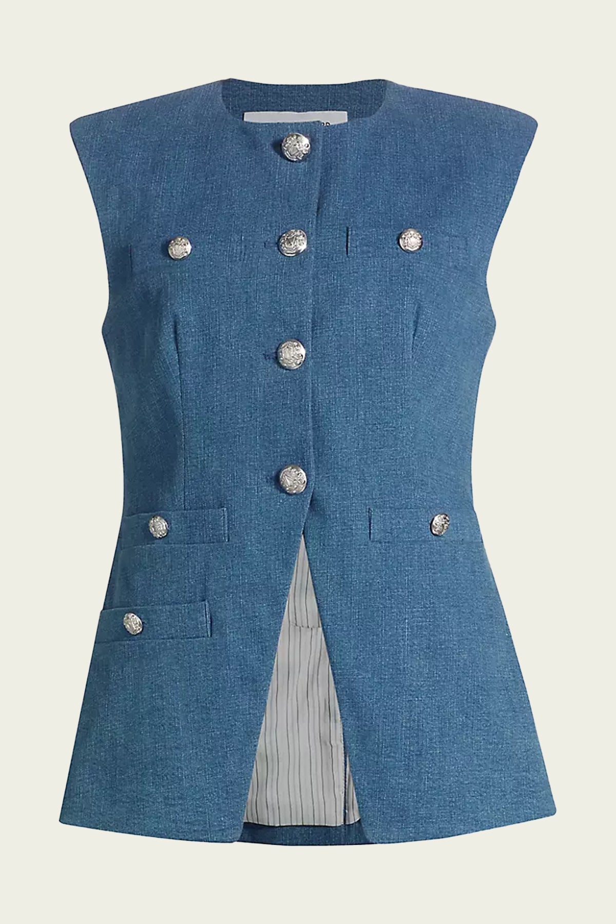 Tamara Denim Vest in Light Cornflower - shop - olivia.com