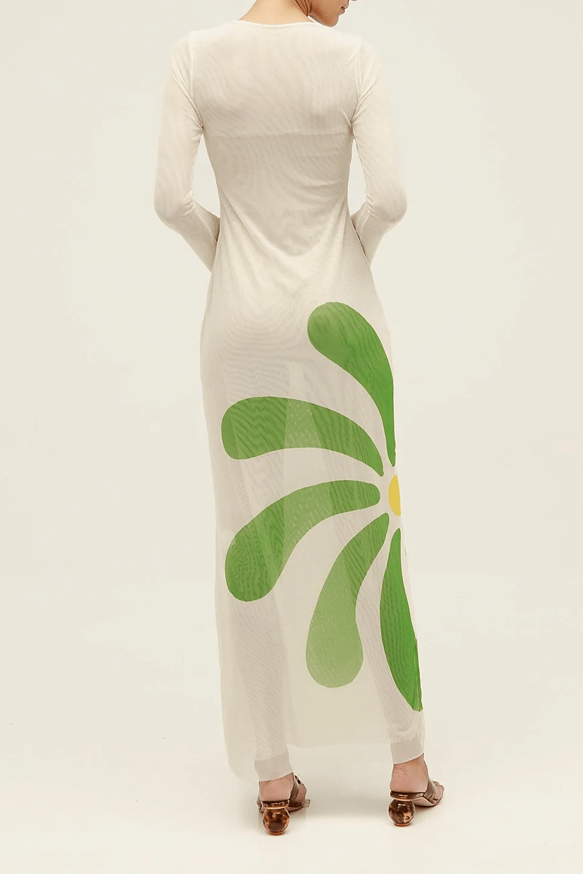 Tania Dress in Riviera Egret - shop - olivia.com