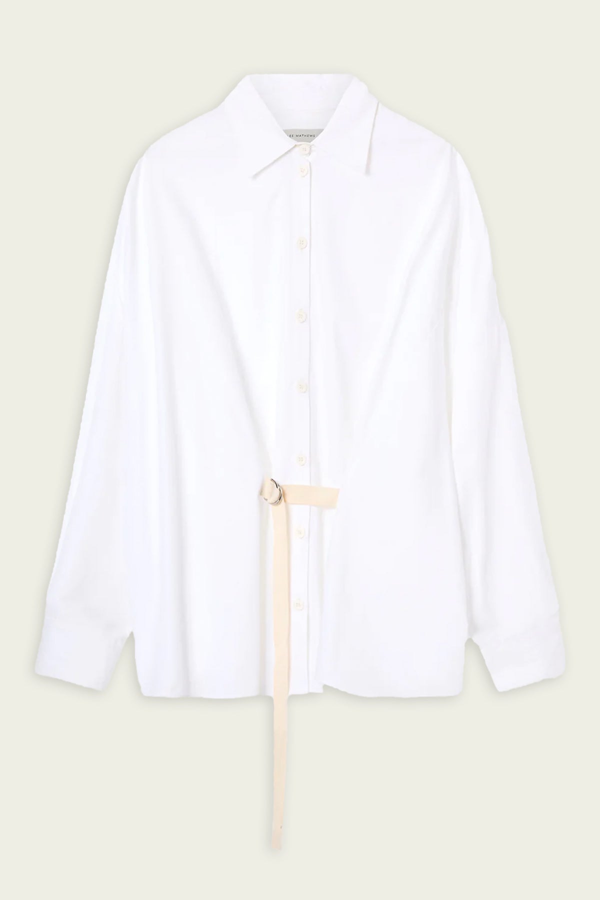 Tate Wrap Shirt in White - shop-olivia.com