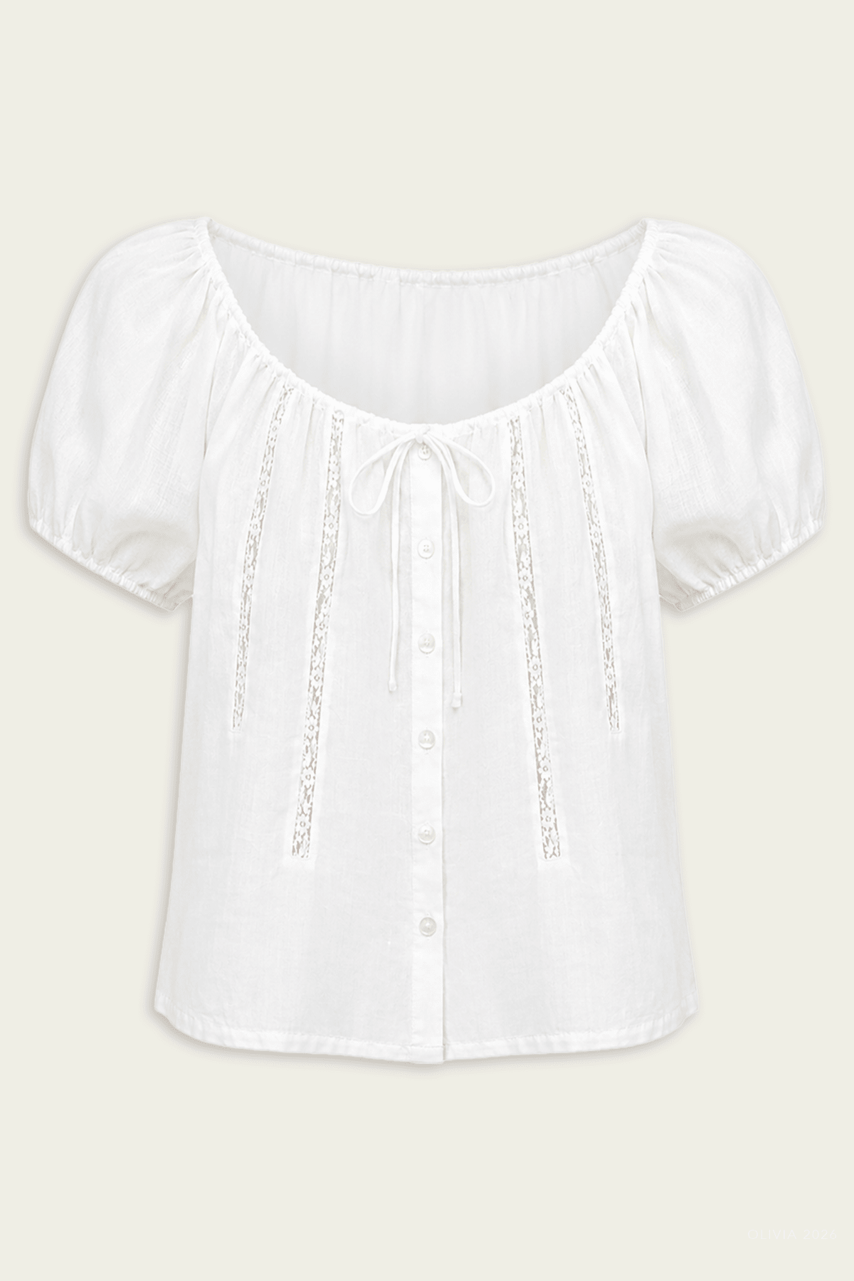Tatev Top in White - shop - olivia.com