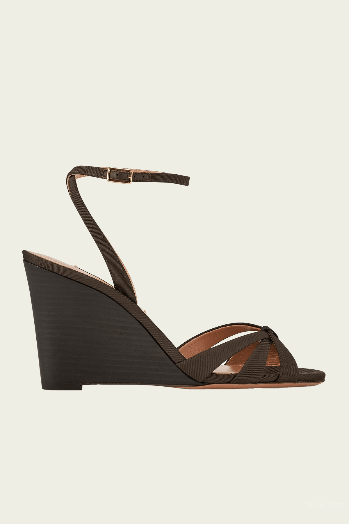 Tati Wedge 85 in Chocolate - shop-olivia.com