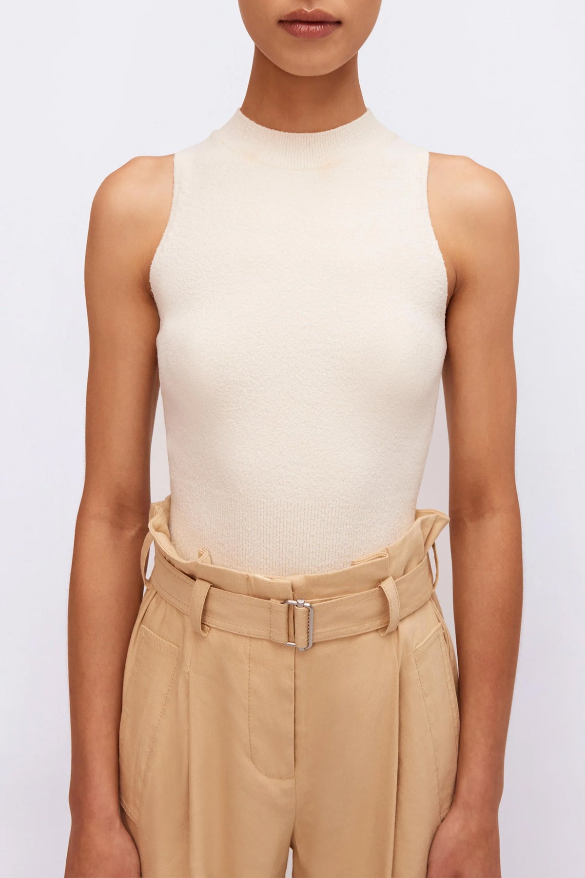 Tatyana Crewneck Top in Ivory - shop - olivia.com