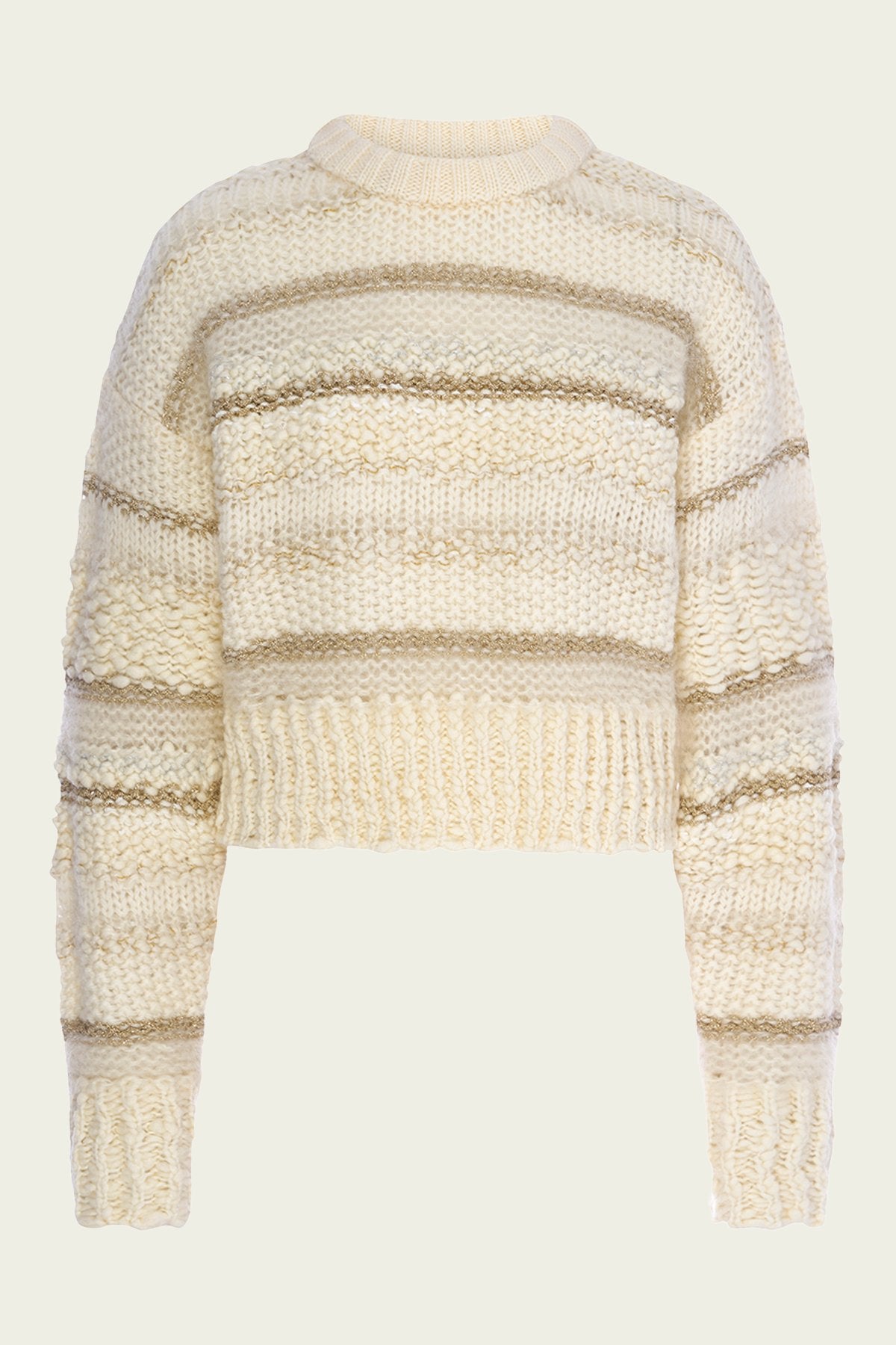 Textured Stripe Sweater in Cream Multi - shop - olivia.com