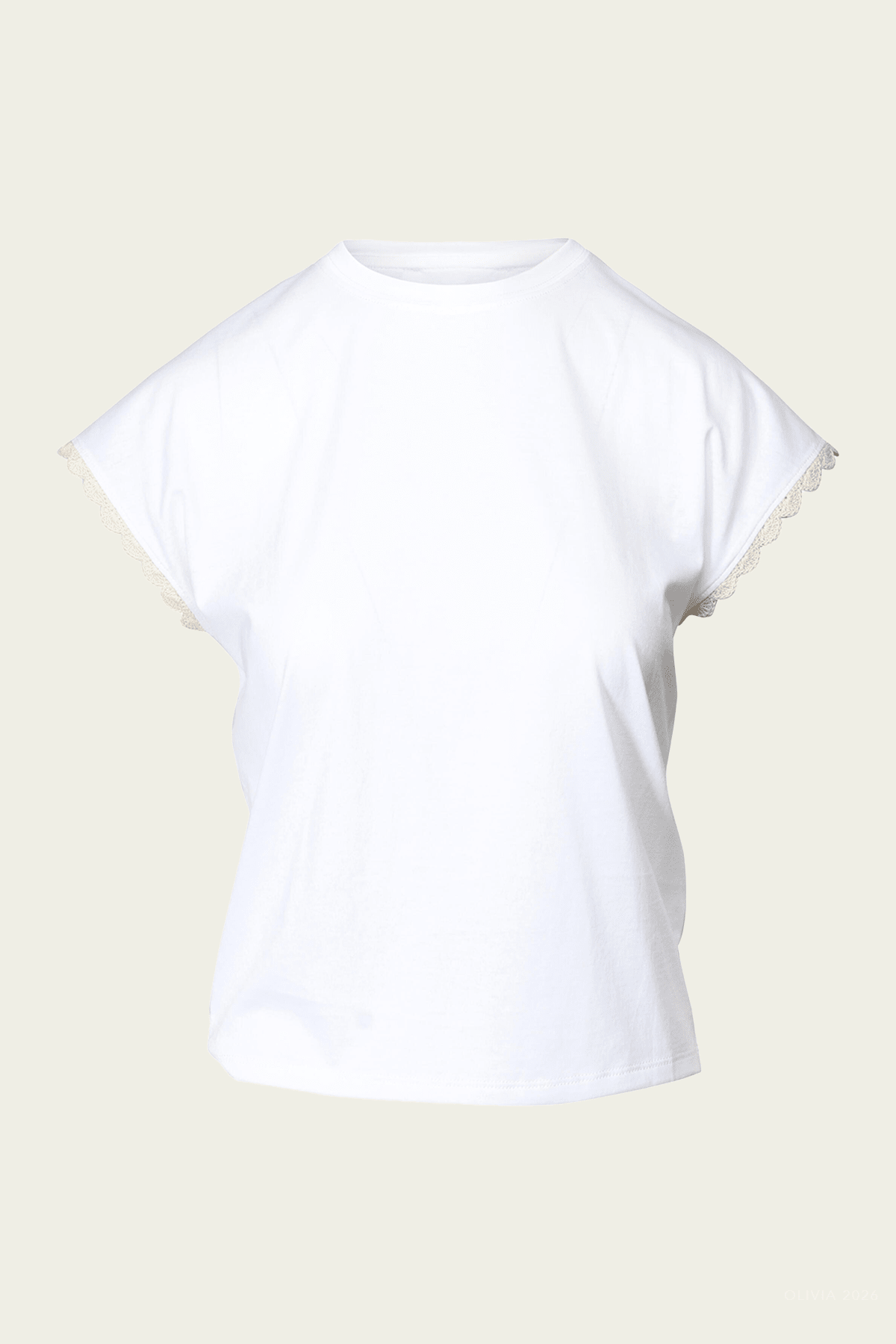 The Crochet Muscle Tee in White - shop - olivia.com