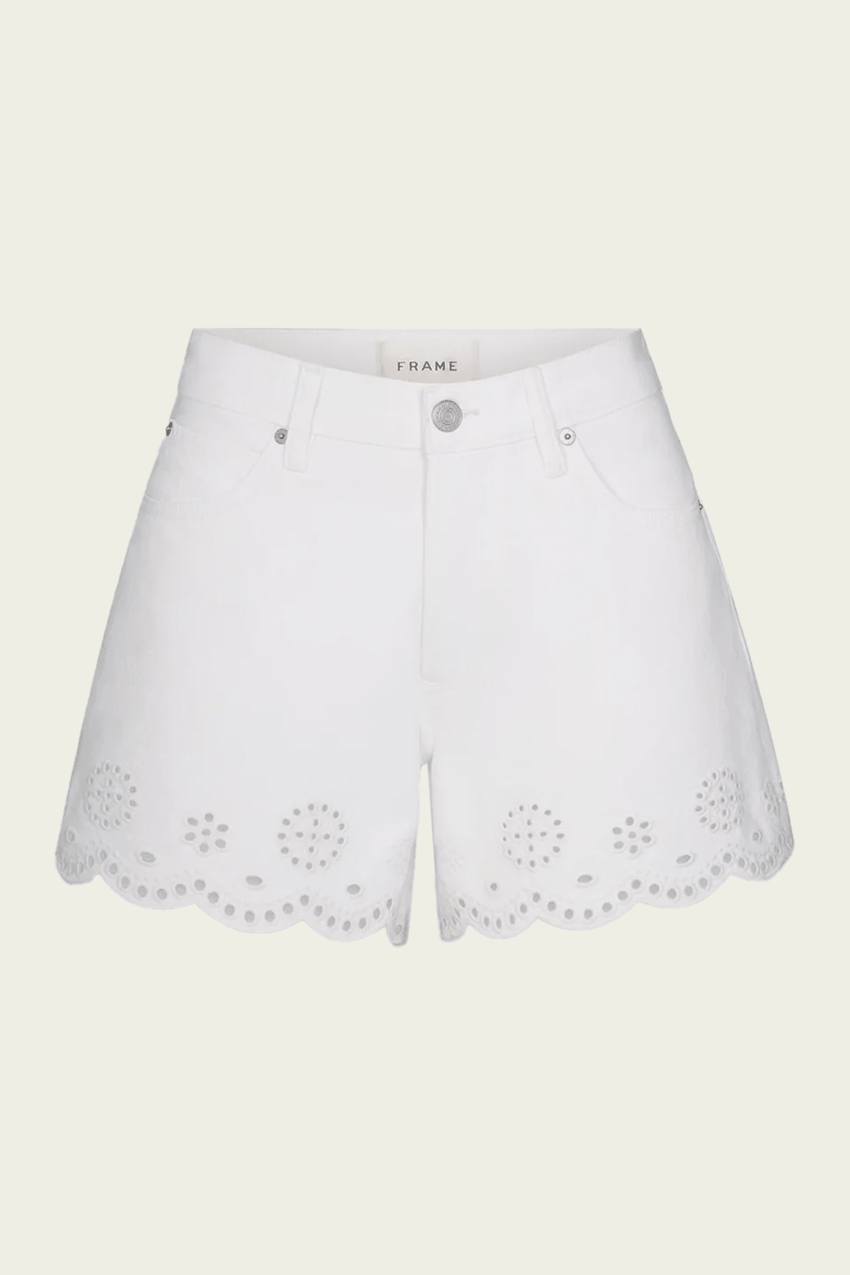 The Eyelet Hang Short Long in White - shop - olivia.com