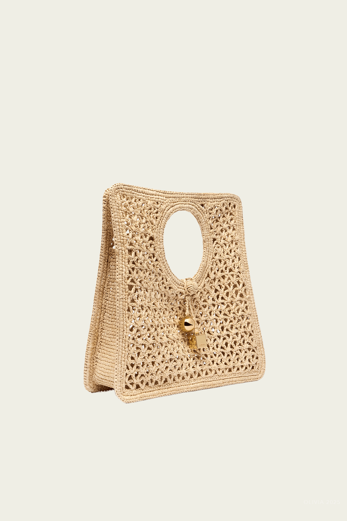 The Spiaggia Small Square Bag in Natural - shop - olivia.com