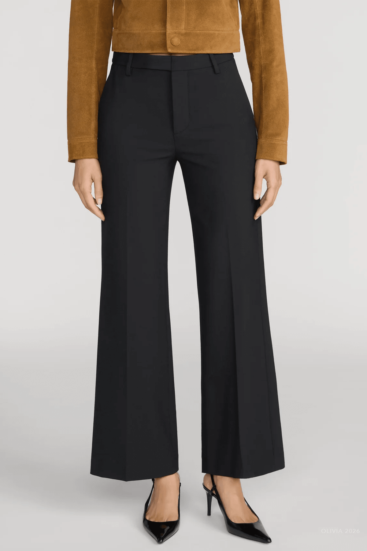 The Swing Trouser in Black - shop-olivia.com