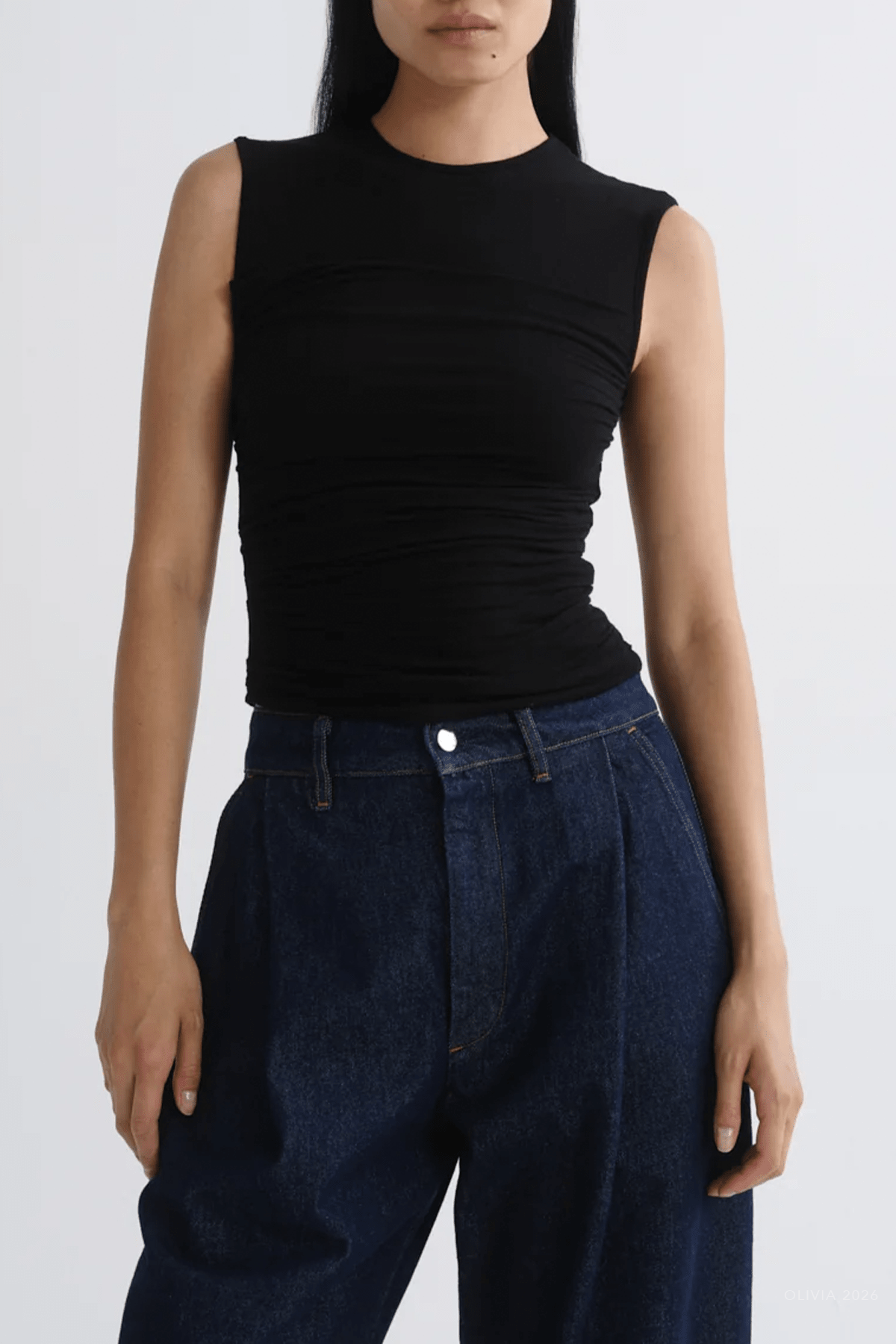 Theodore Tank in Black - shop-olivia.com