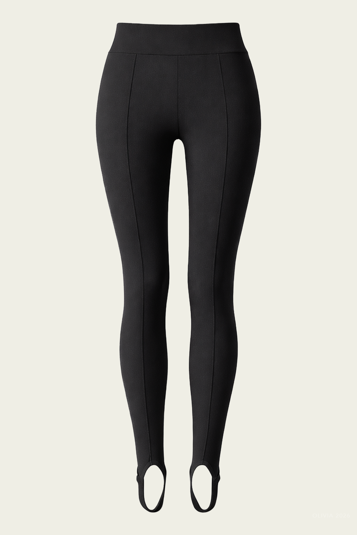 Compact Ultra Stretch Knit Stirrup Legging in Black