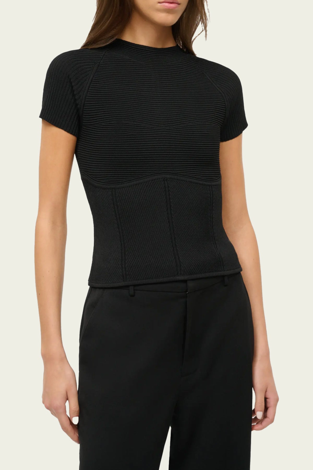 Tigereye Top in Black - shop - olivia.com