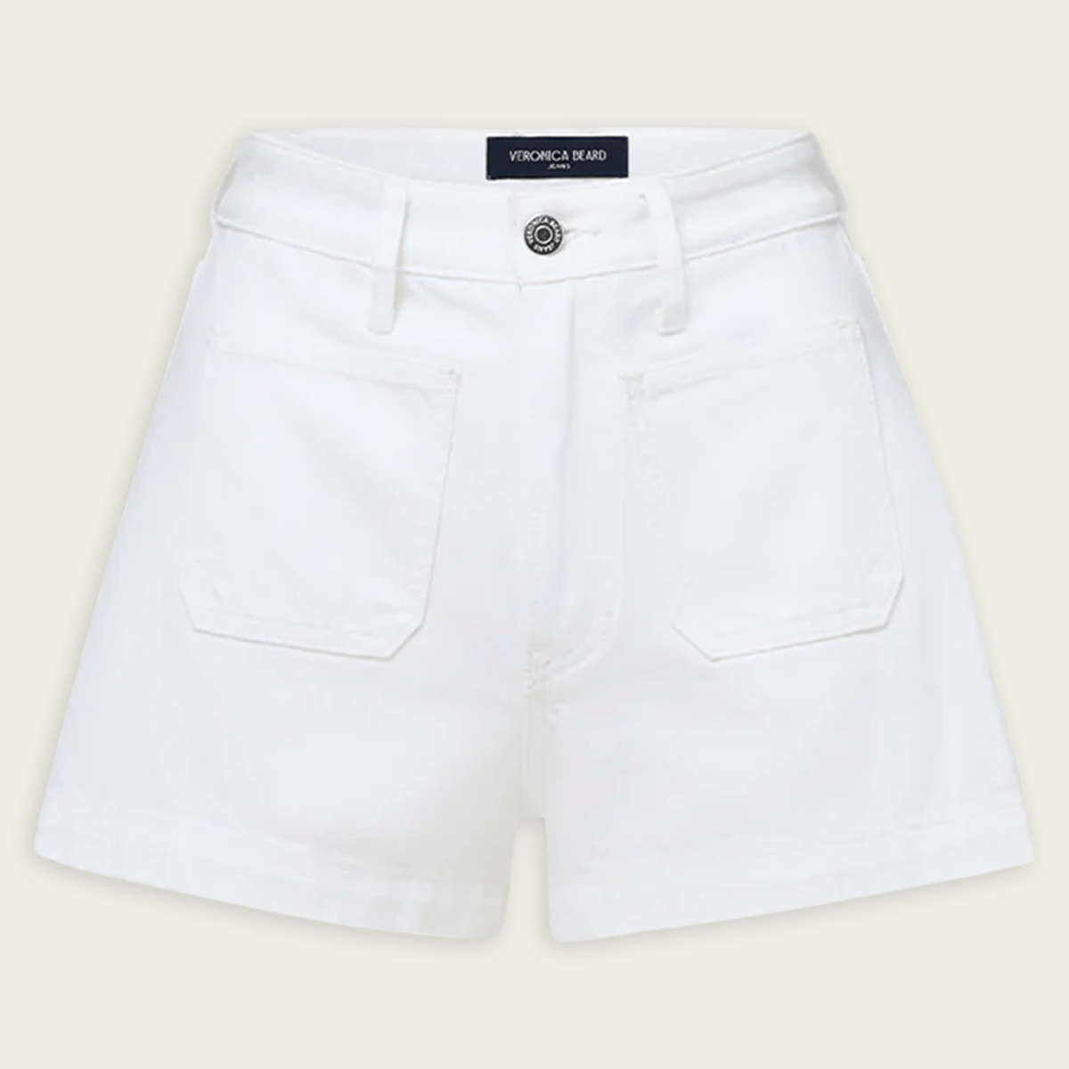 Timmi Denim Short in White - Main Image