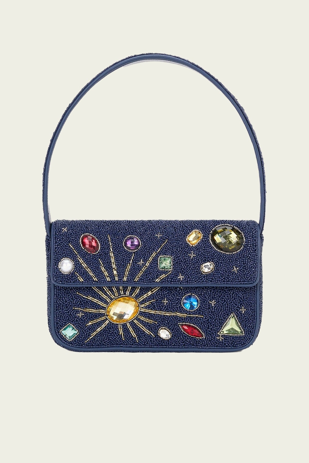 Tommy Beaded Bag in Navy Celestial - shop - olivia.com