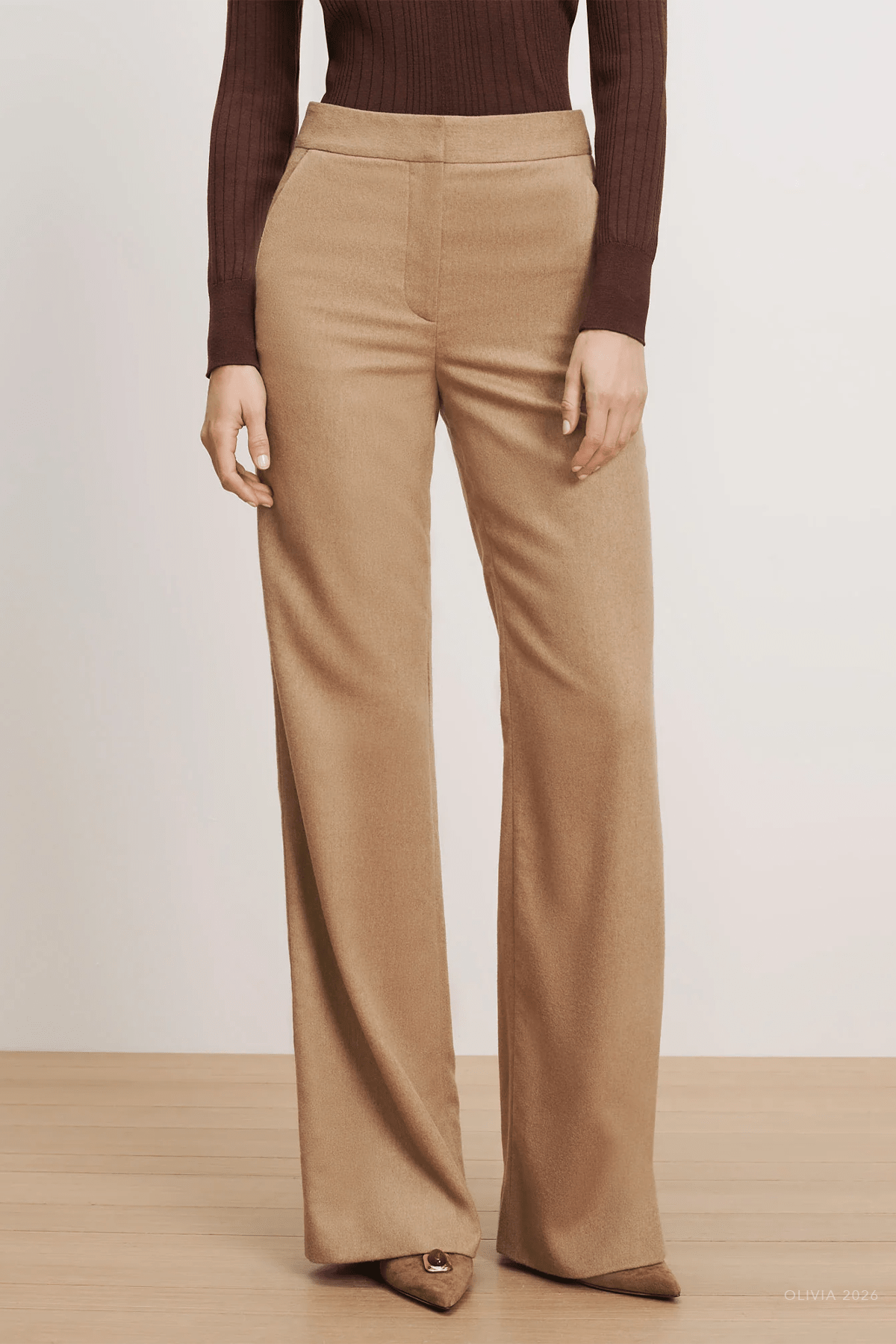 Tonelli Wide-Leg Pant in Camel - shop-olivia.com