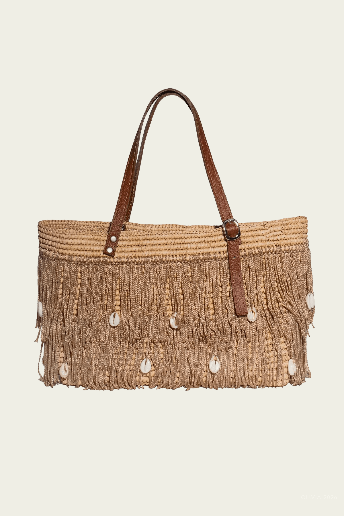 Toquilla Straw Tote in Beige - shop-olivia.com