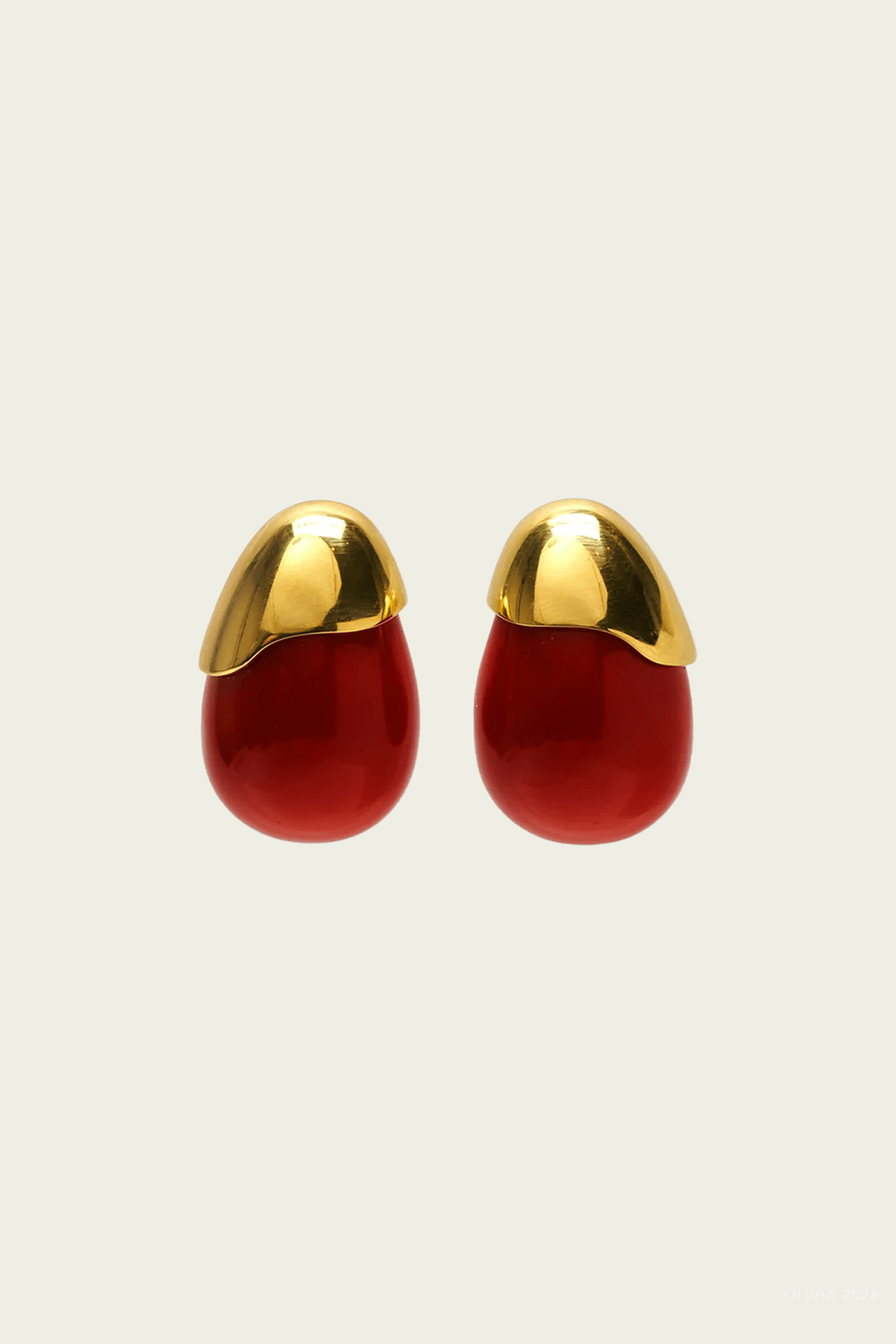 Toro Earrings in Vermillion - shop-olivia.com