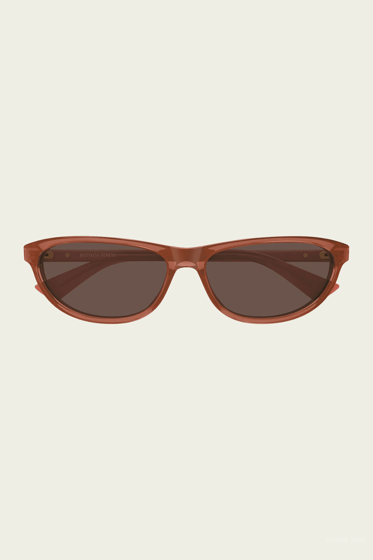 Transparent Cat-Eye Sunglasses in Dusty Orange - shop-olivia.com