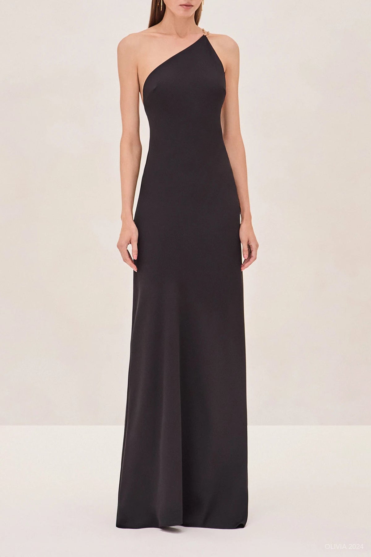 Tribeca Long Dress In Black - shop - olivia.com