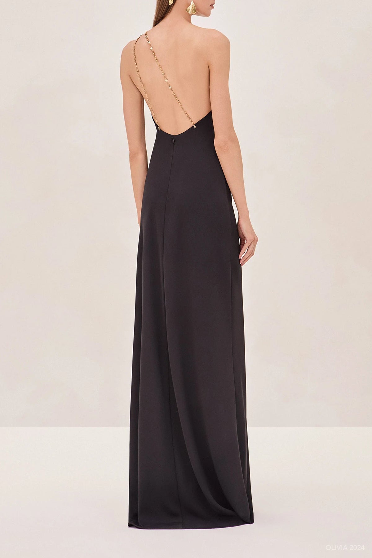 Tribeca Long Dress In Black - shop - olivia.com