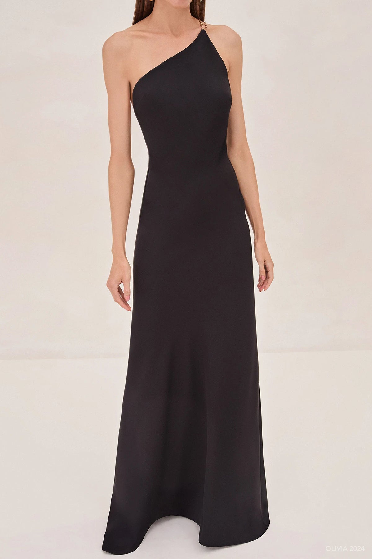 Tribeca Long Dress In Black - shop - olivia.com