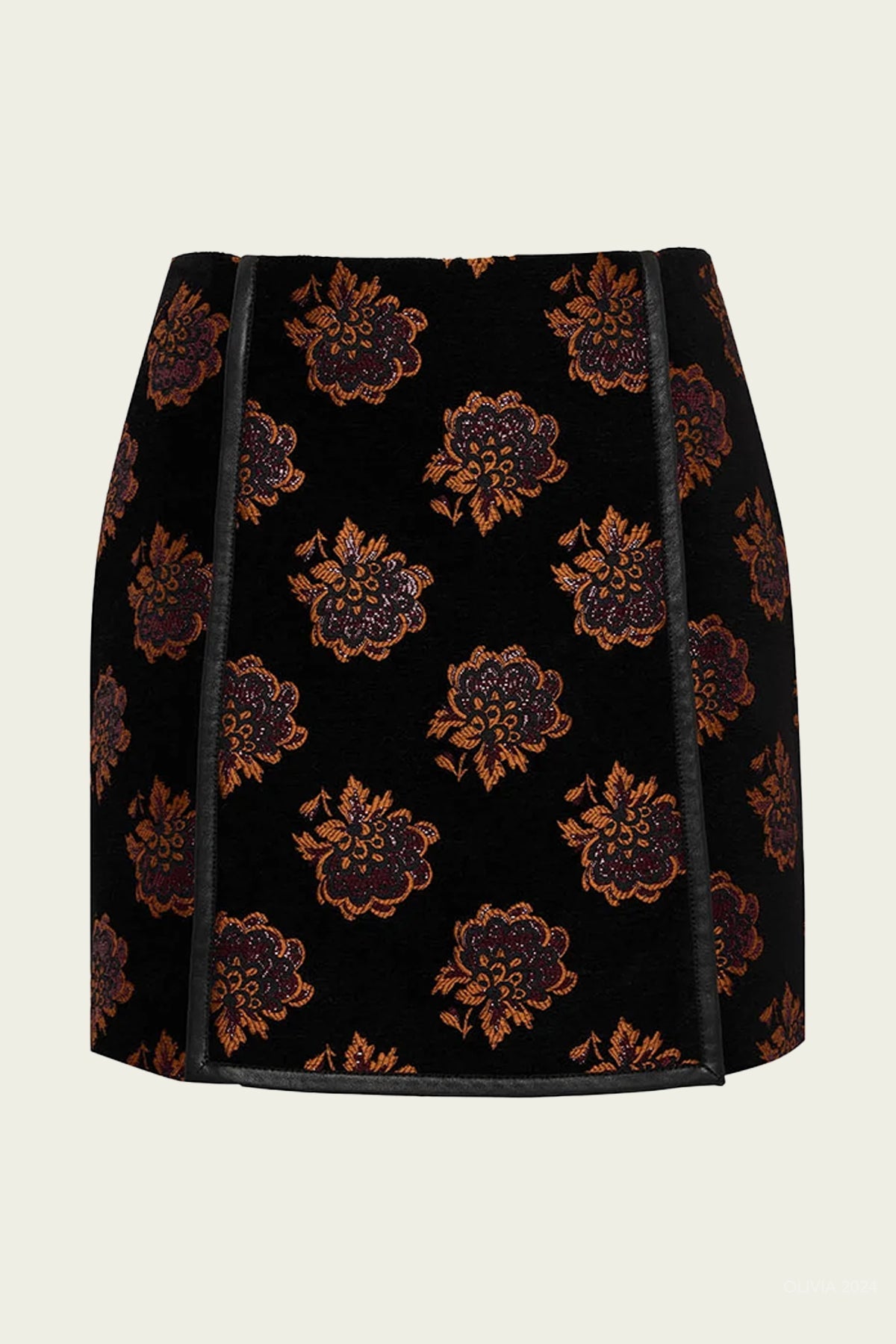 Twiggy Skirt in Rosette Black - shop - olivia.com