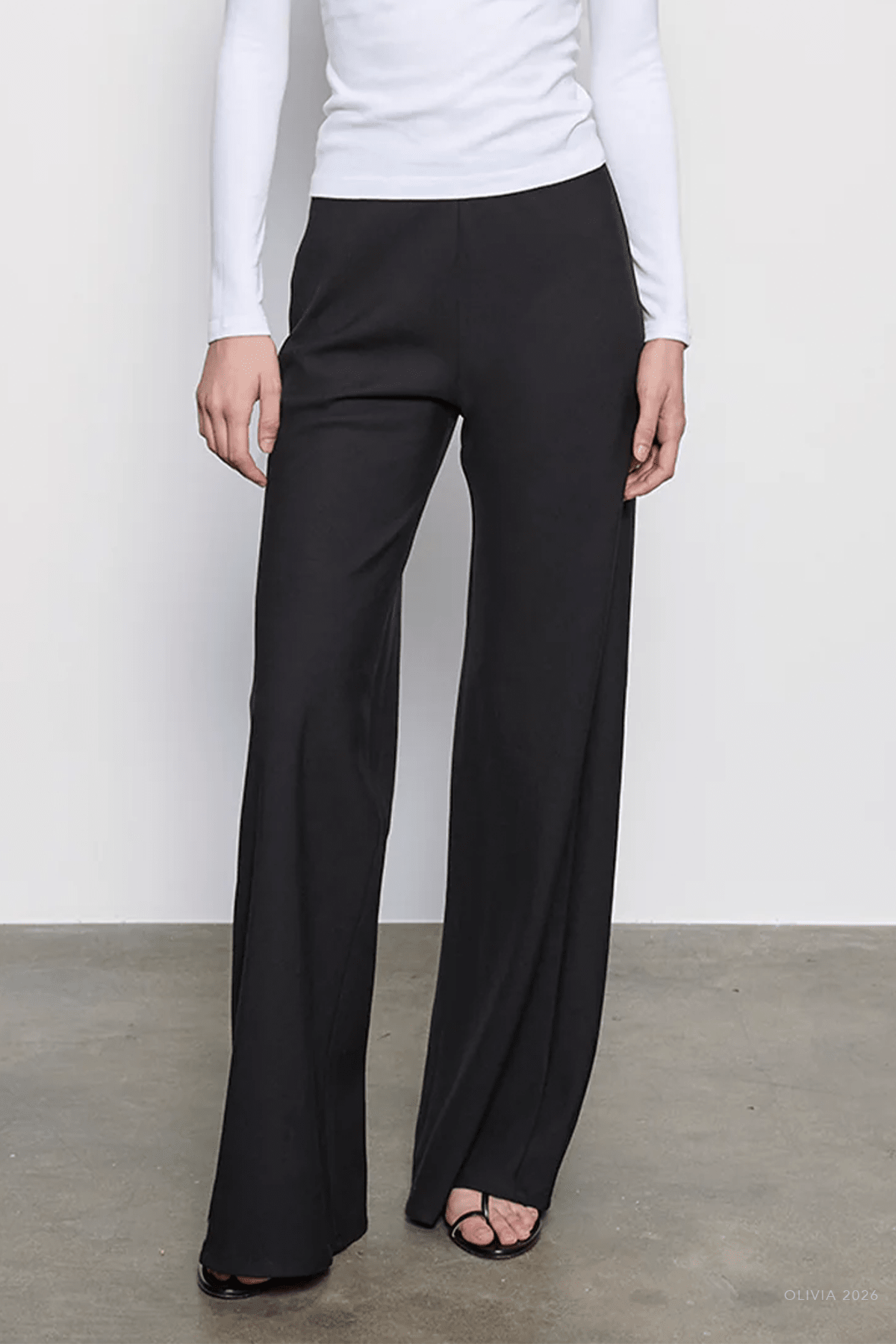 Twill Bias Pant in Black - shop - olivia.com