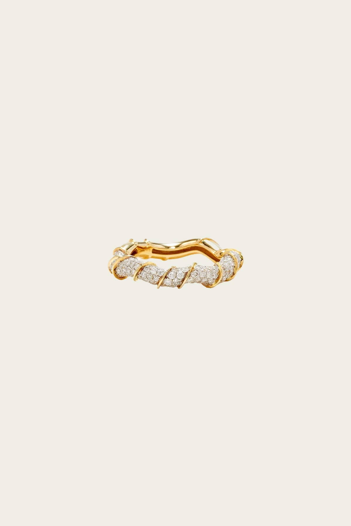 Twisted Baguette Full Diamond Ring - shop - olivia.com