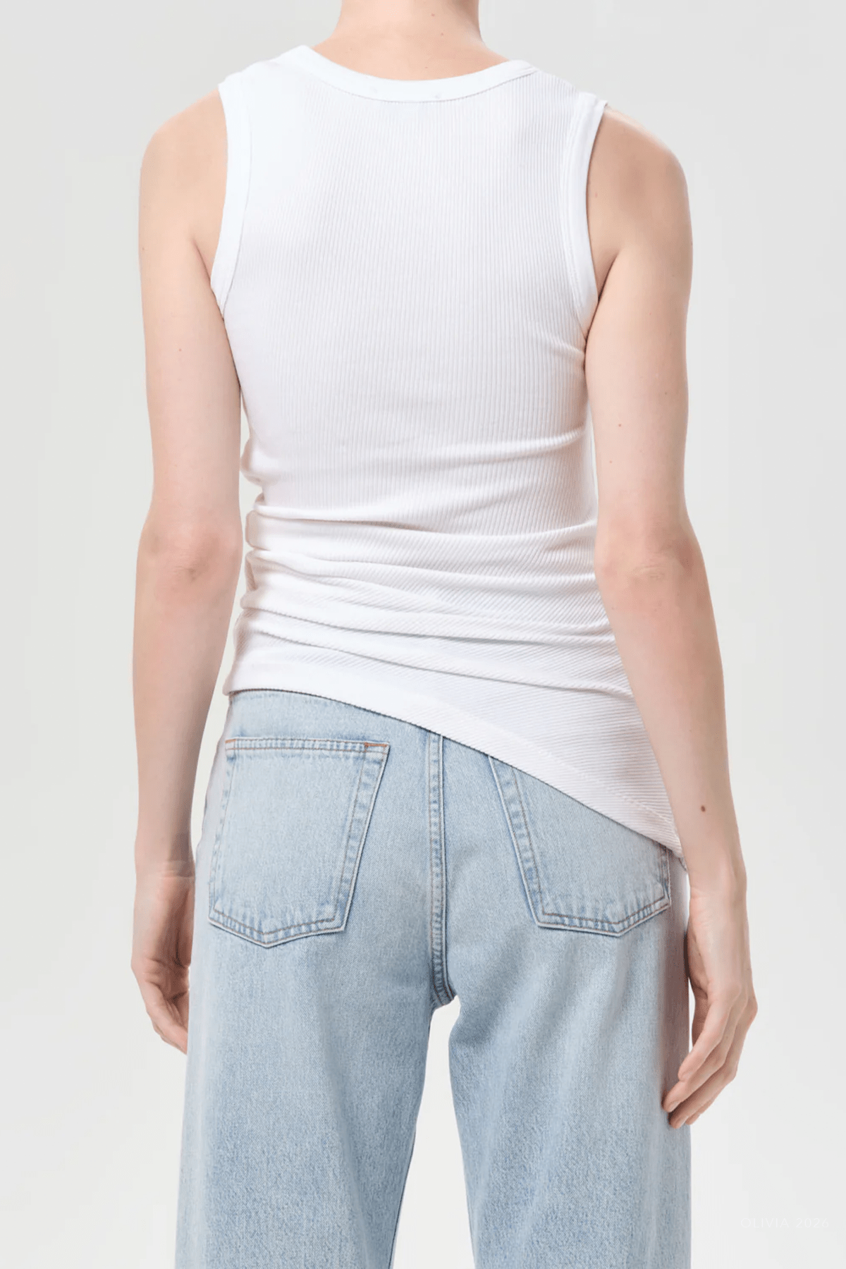 Twisted Poppy Tank in White - shop - olivia.com