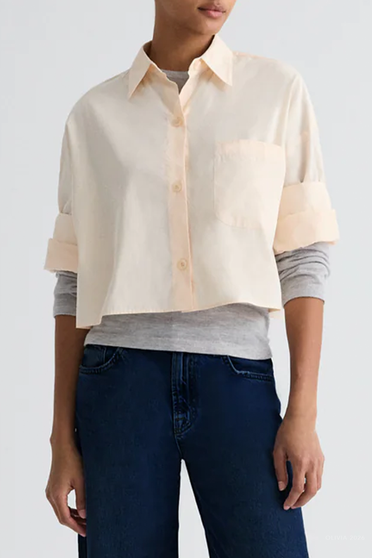 Next Ex Shirt in Creme De Peche