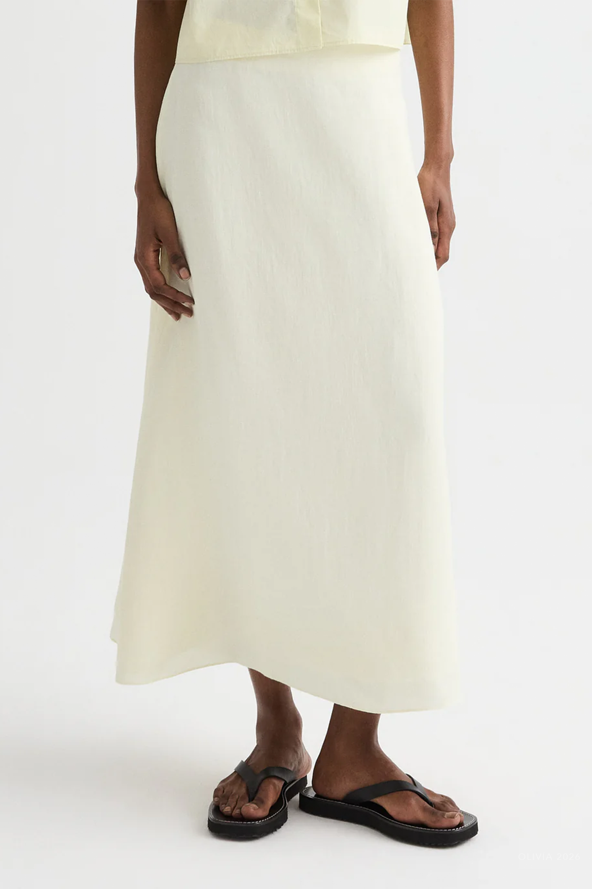 The A-Line Skirt in Glass Green