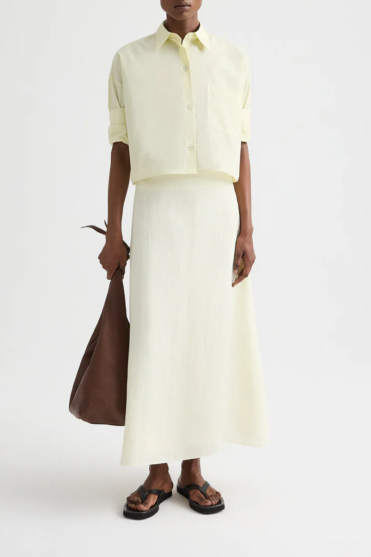 The A-Line Skirt in Glass Green