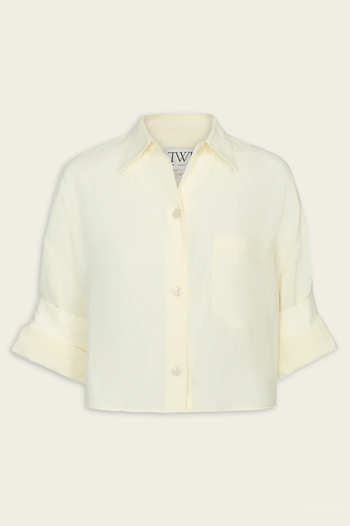 Next Ex Linen Shirt in Glass Green