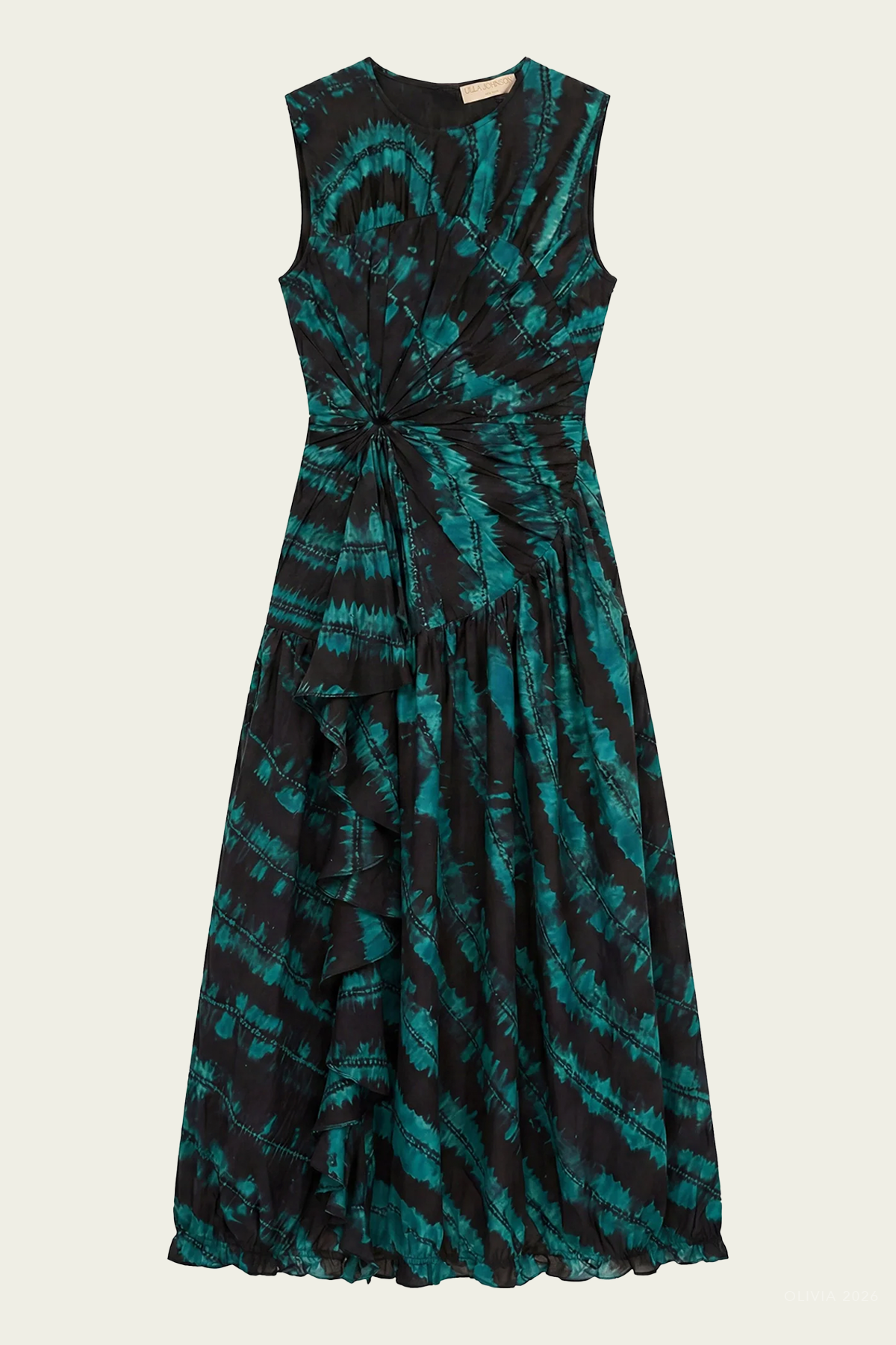 Veda Shibori Dyed Dress in Malachite