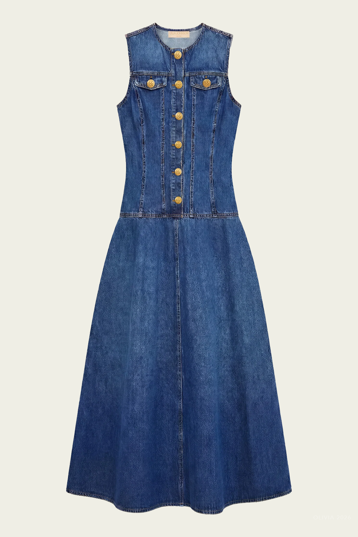 The Odella Denim Dress in Nile
