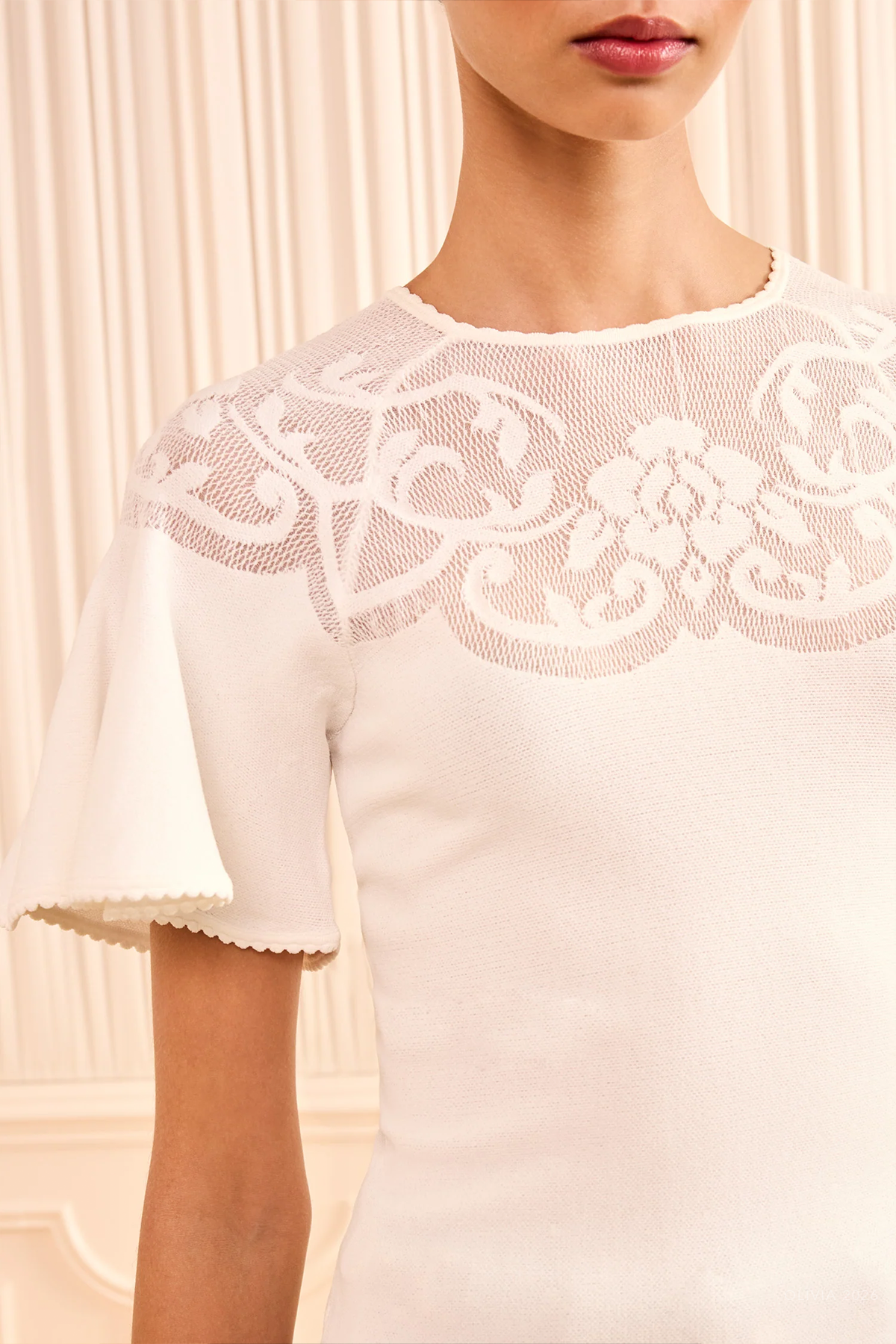 Vara Knit Top in Cowrie