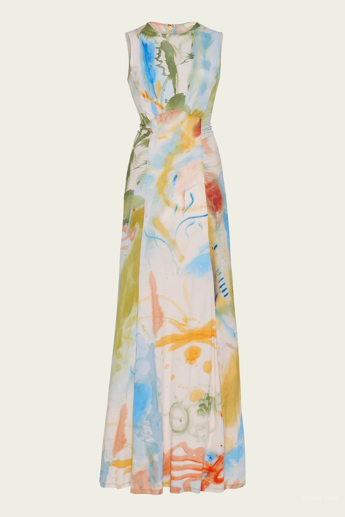 Lana Ruched Jersey Dress in Western Dream