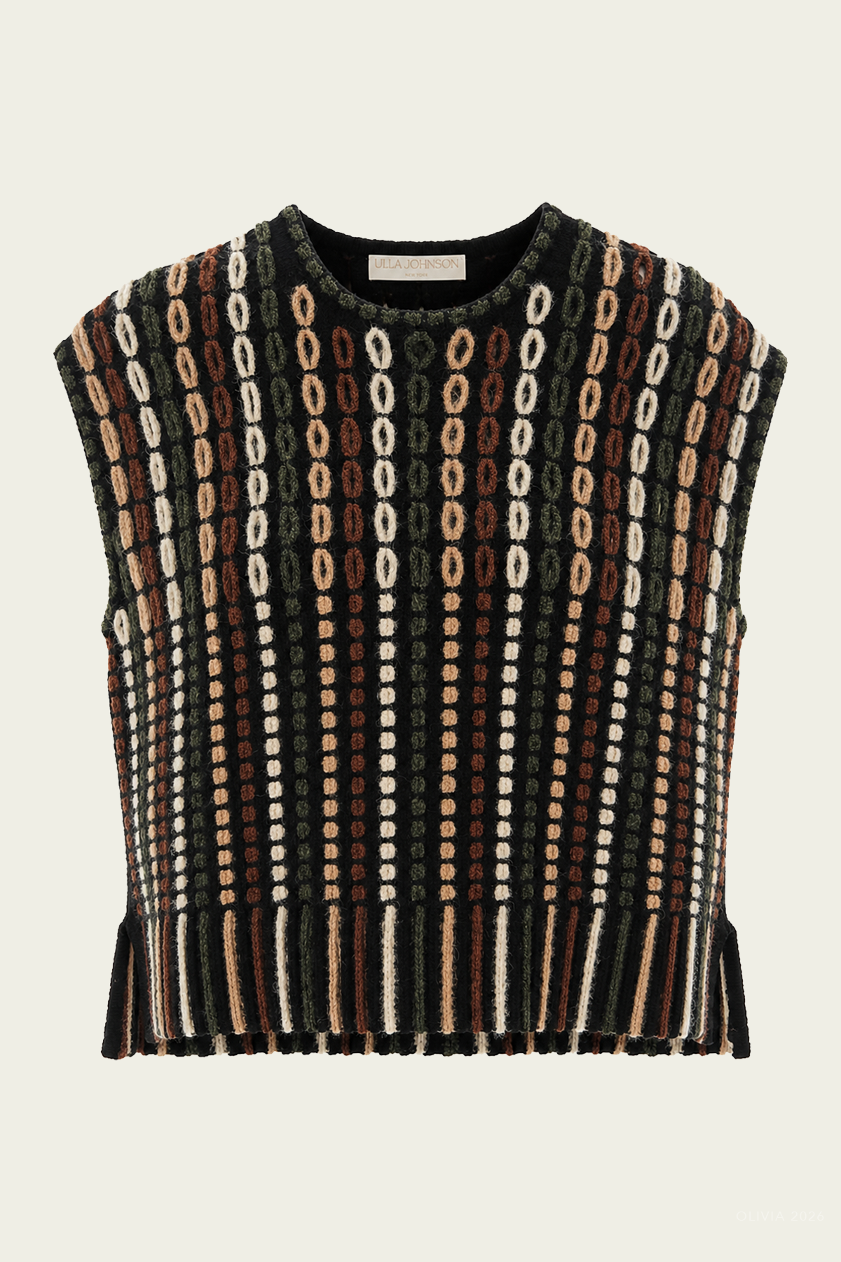 Natia Short-Sleeve Knit Top in Noctis