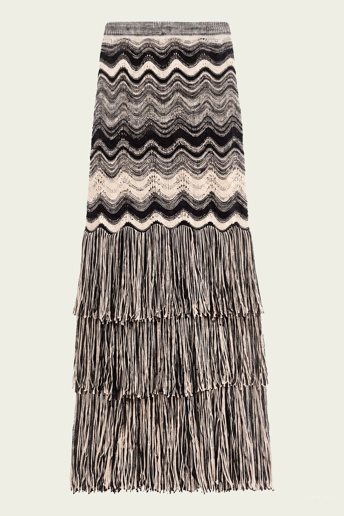 Evelina Knit Skirt in Noir Gardenia