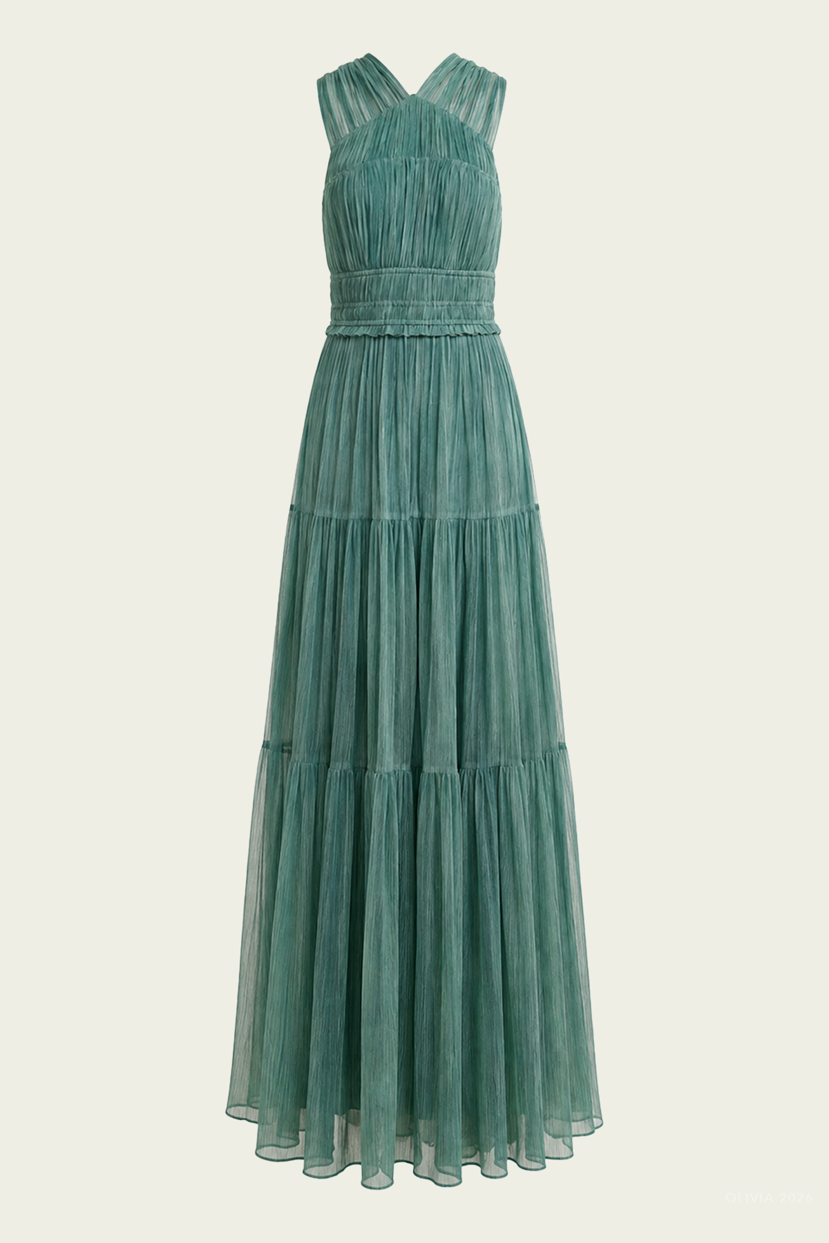 Freesia Gown in Kelp